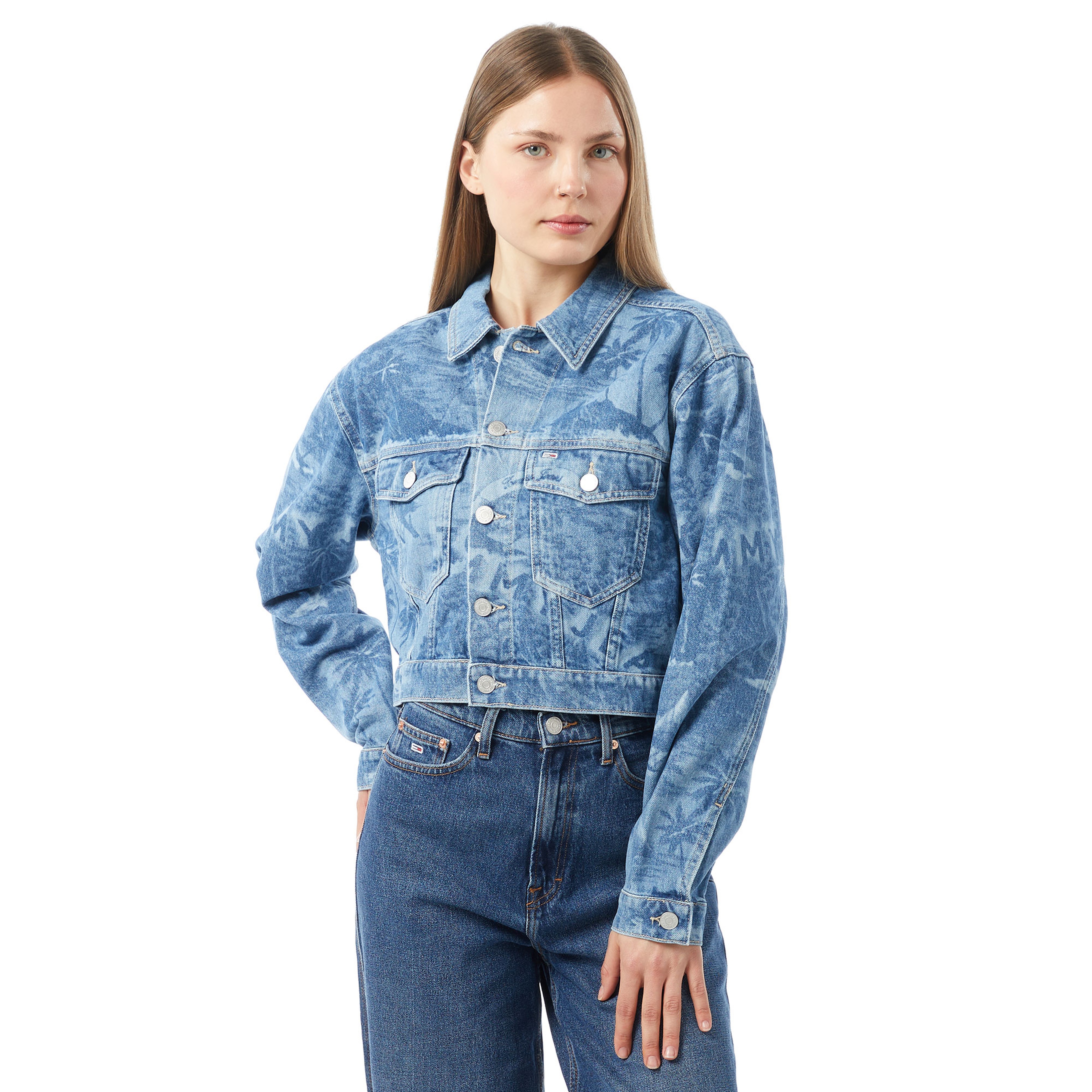 Tommy Jeans Hawaii Kadın Mavi Ceket