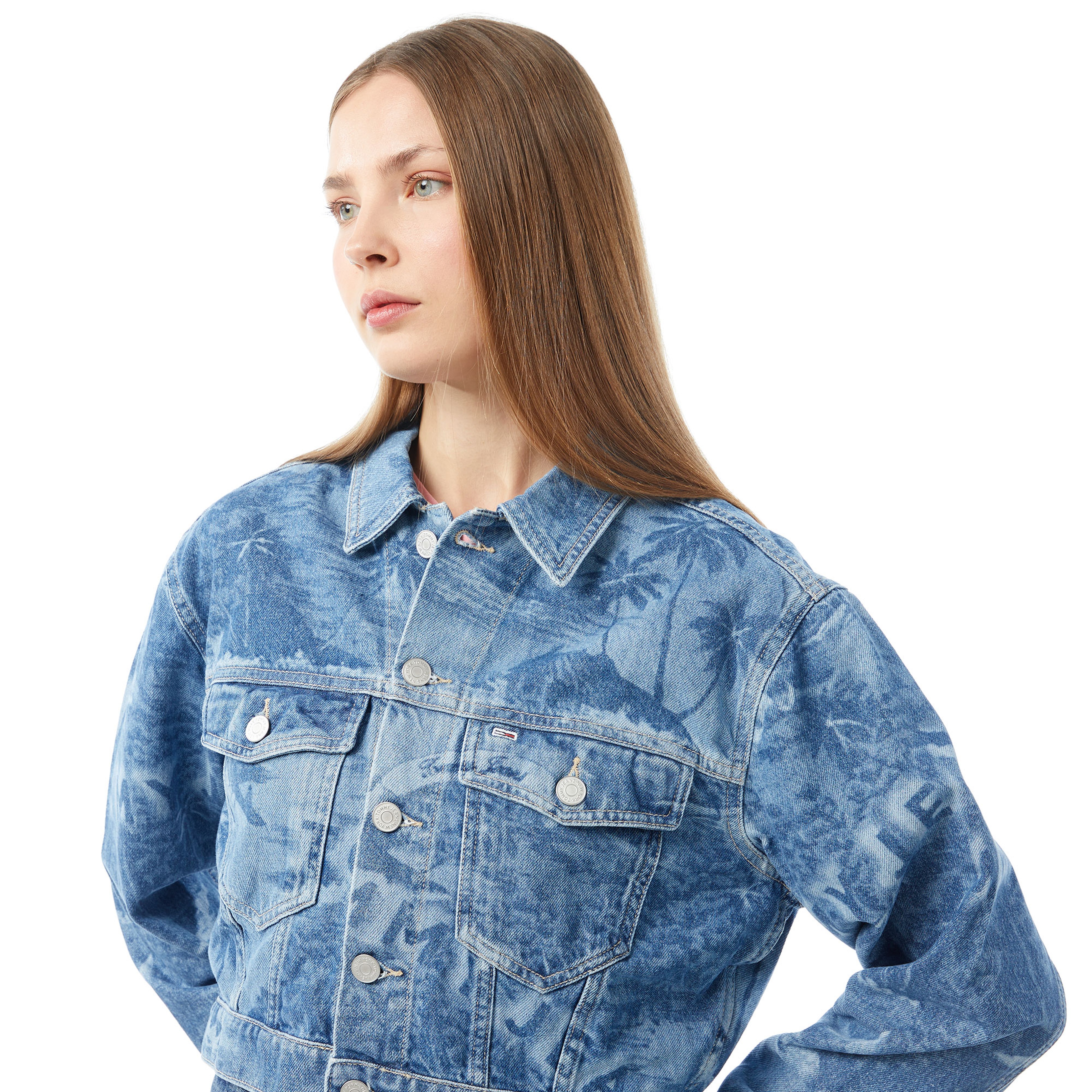 Tommy Jeans Hawaii Kadın Mavi Ceket