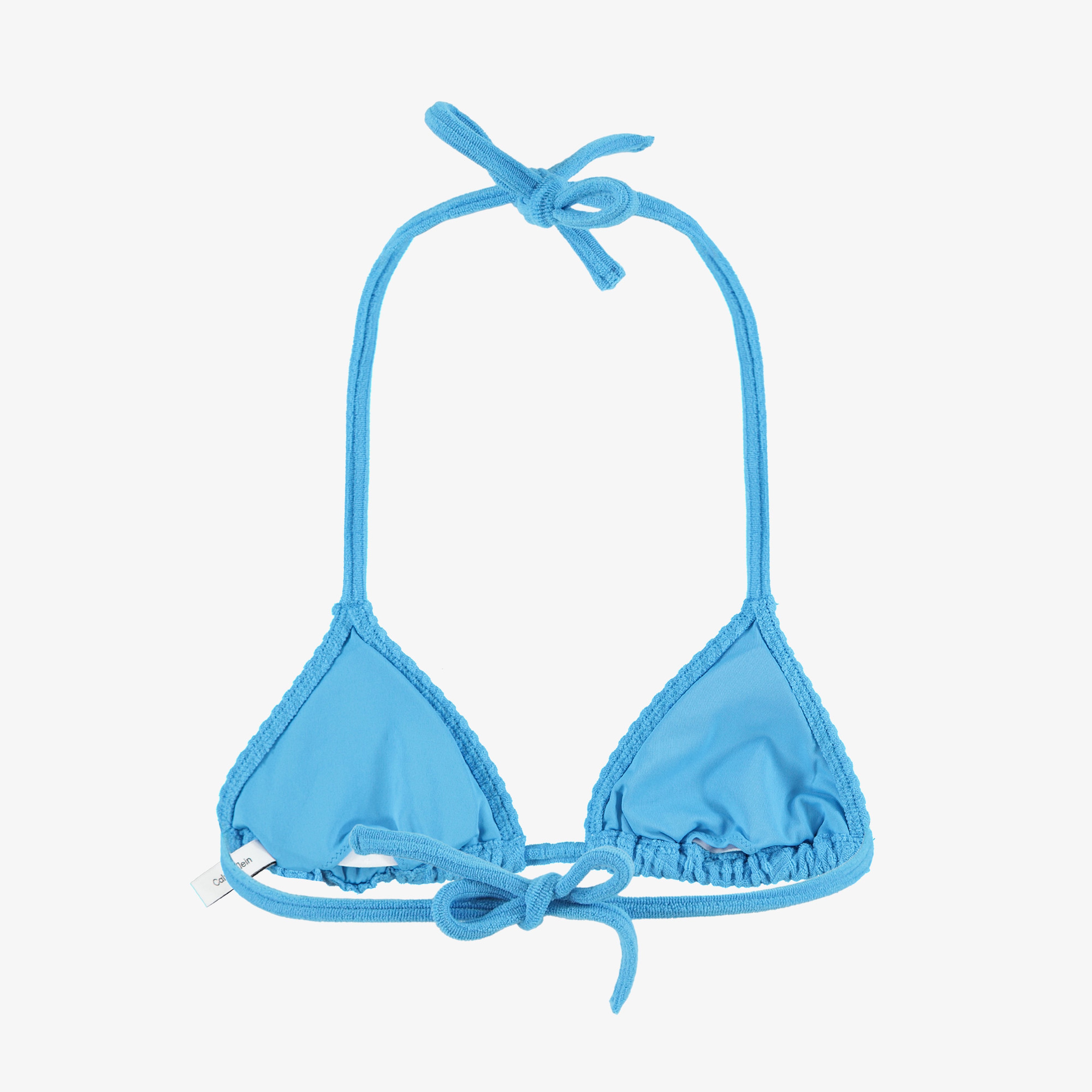 Calvin Klein Monogram Rib Kadın Mavi Bikini Üstü