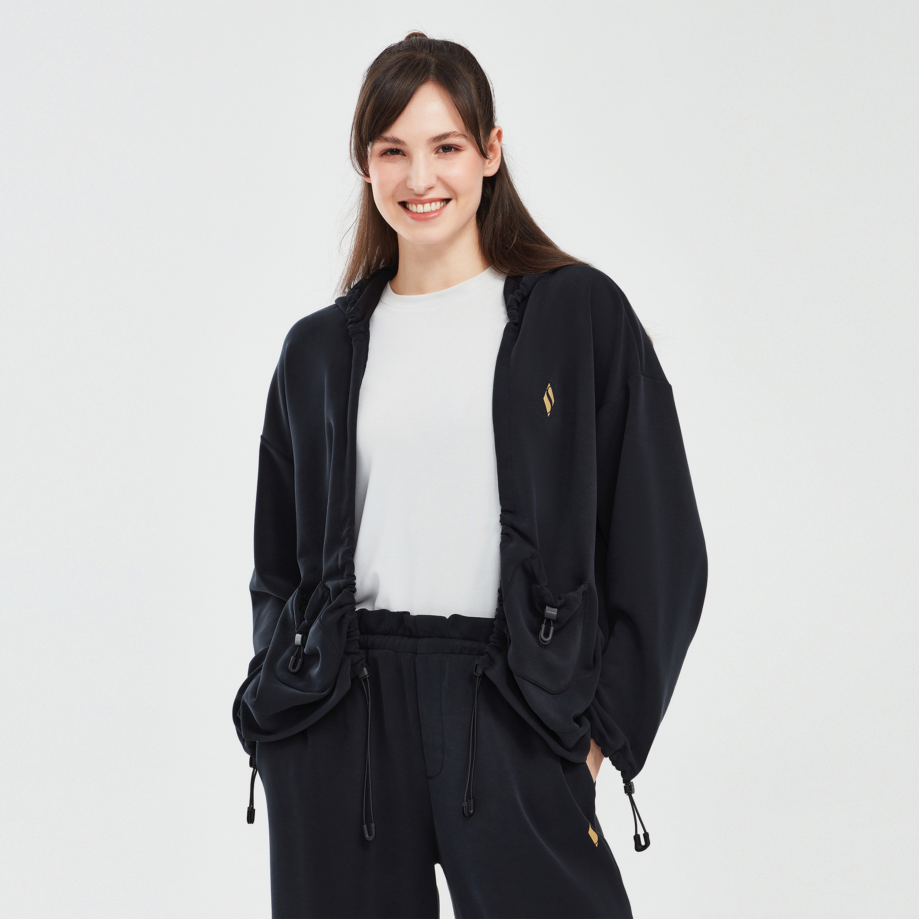 Skechers Soft Touch Kadın Siyah Sweatshirt