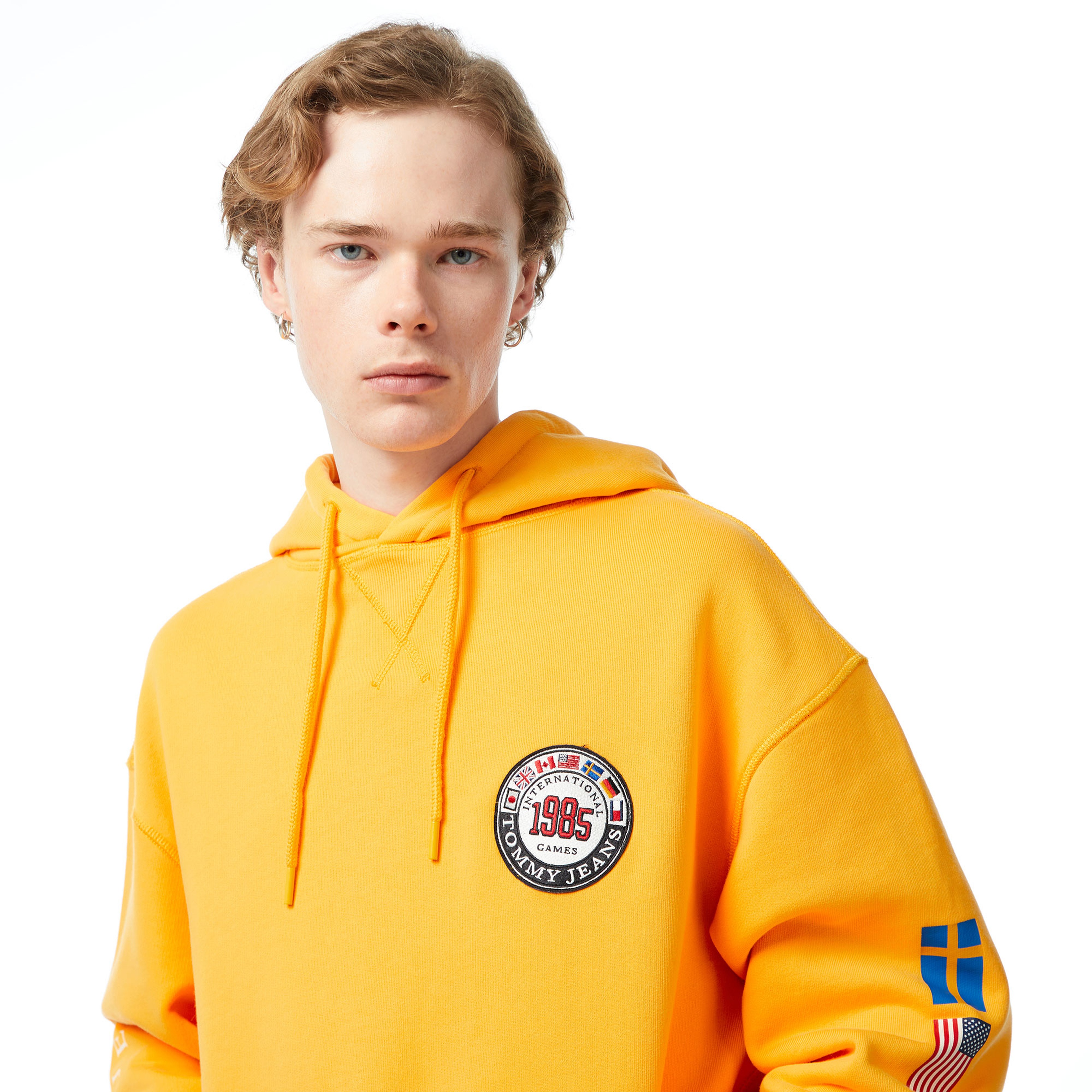 Tommy Jeans Tju Archive Games Erkek Turuncu Hoodie