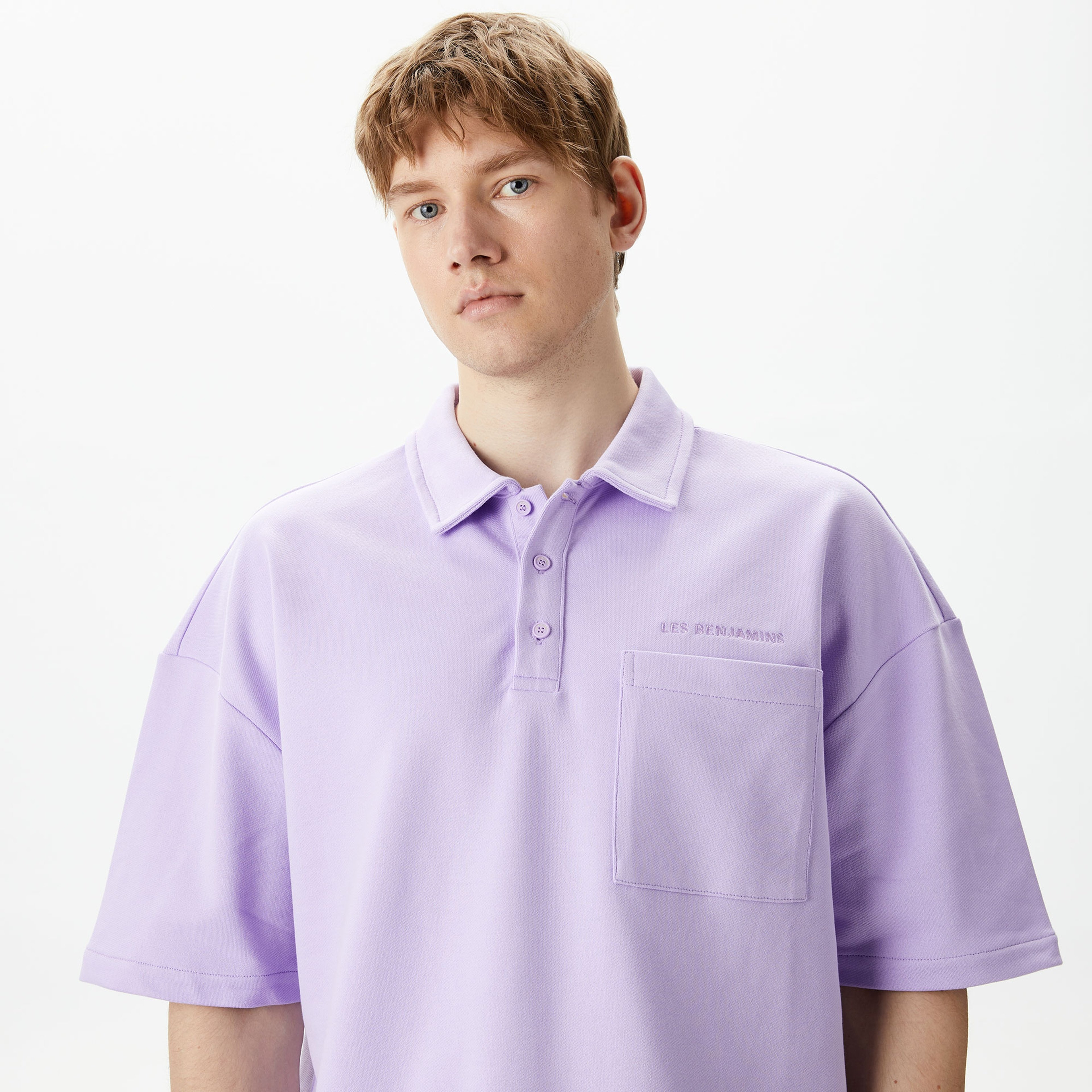 Les Benjamins Essentials 303 Erkek Mor Polo T-Shirt