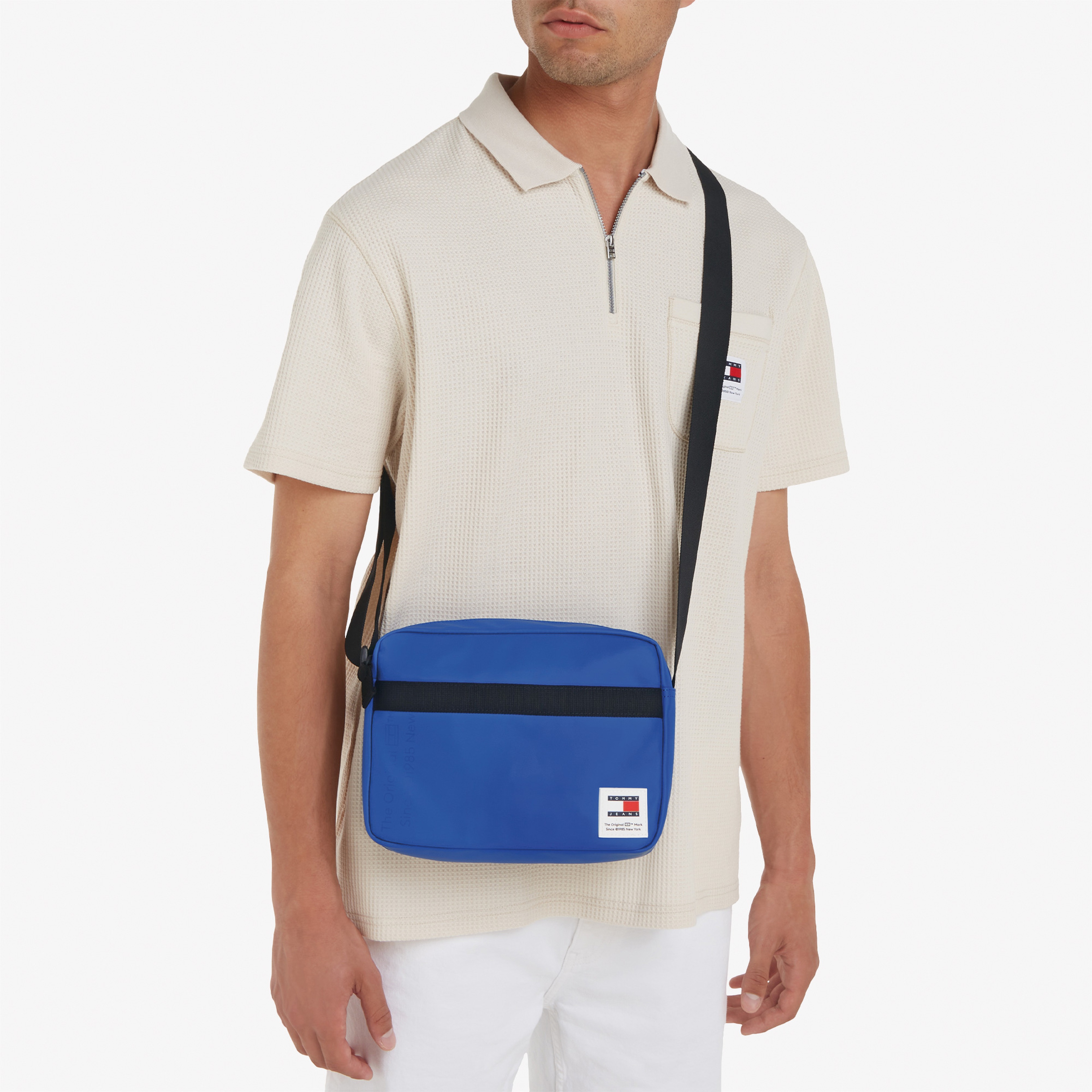 Tommy Jeans Daily + Camera Erkek Mavi Omuz Çantası