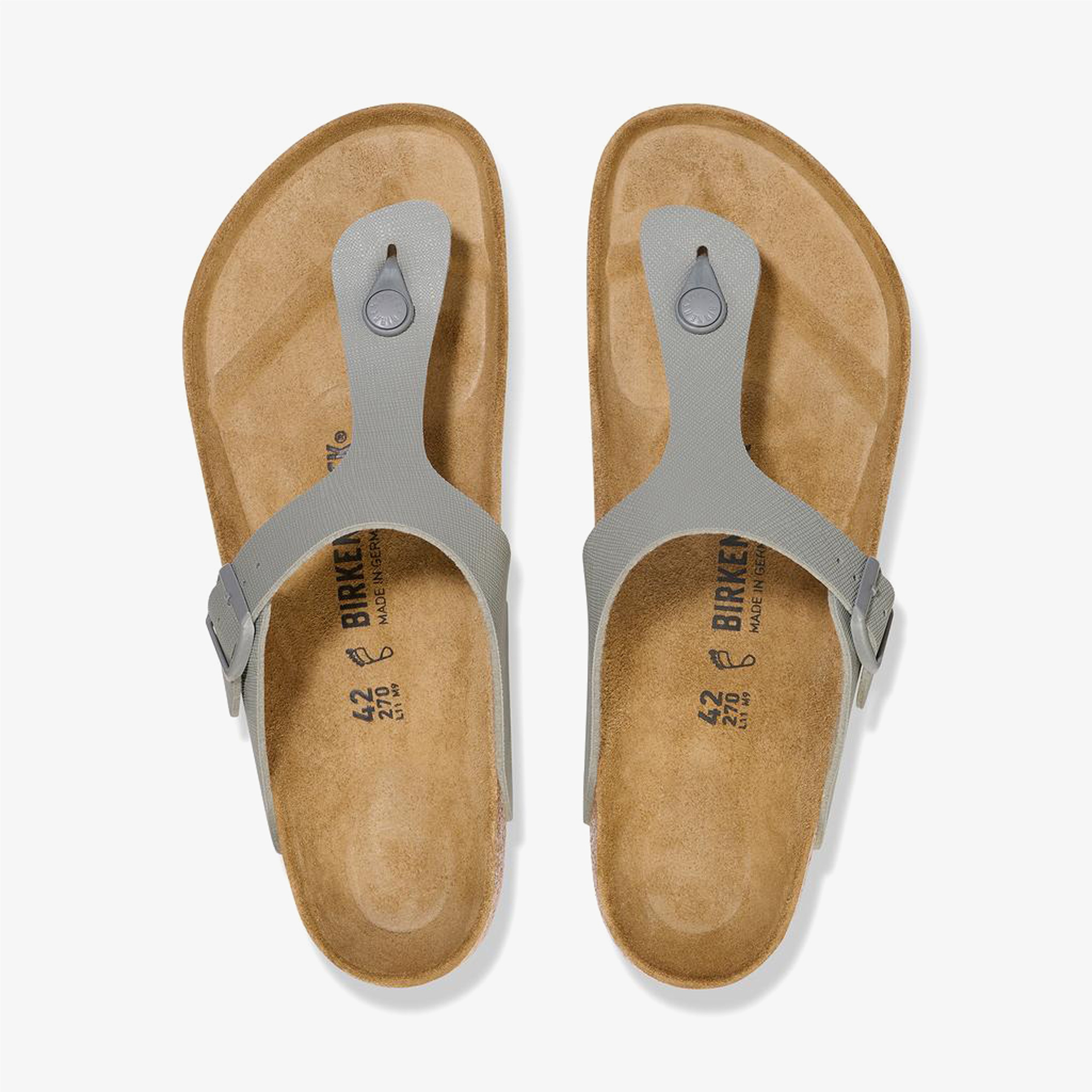 Birkenstock Gizeh Bf Saffiano Erkek Gri Terlik