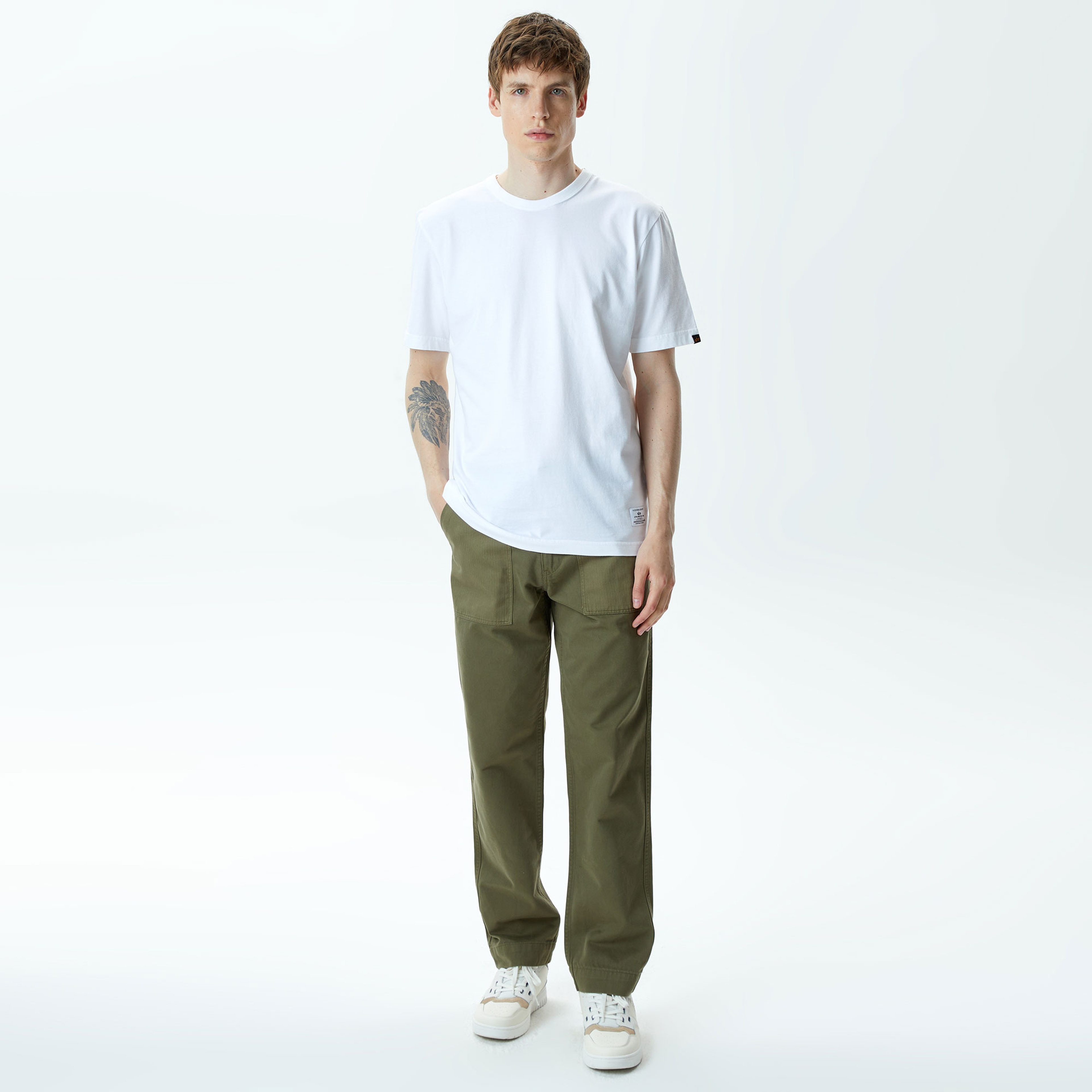 Alpha Industries Alpha Ma-1 Unisex Beyaz T-Shirt