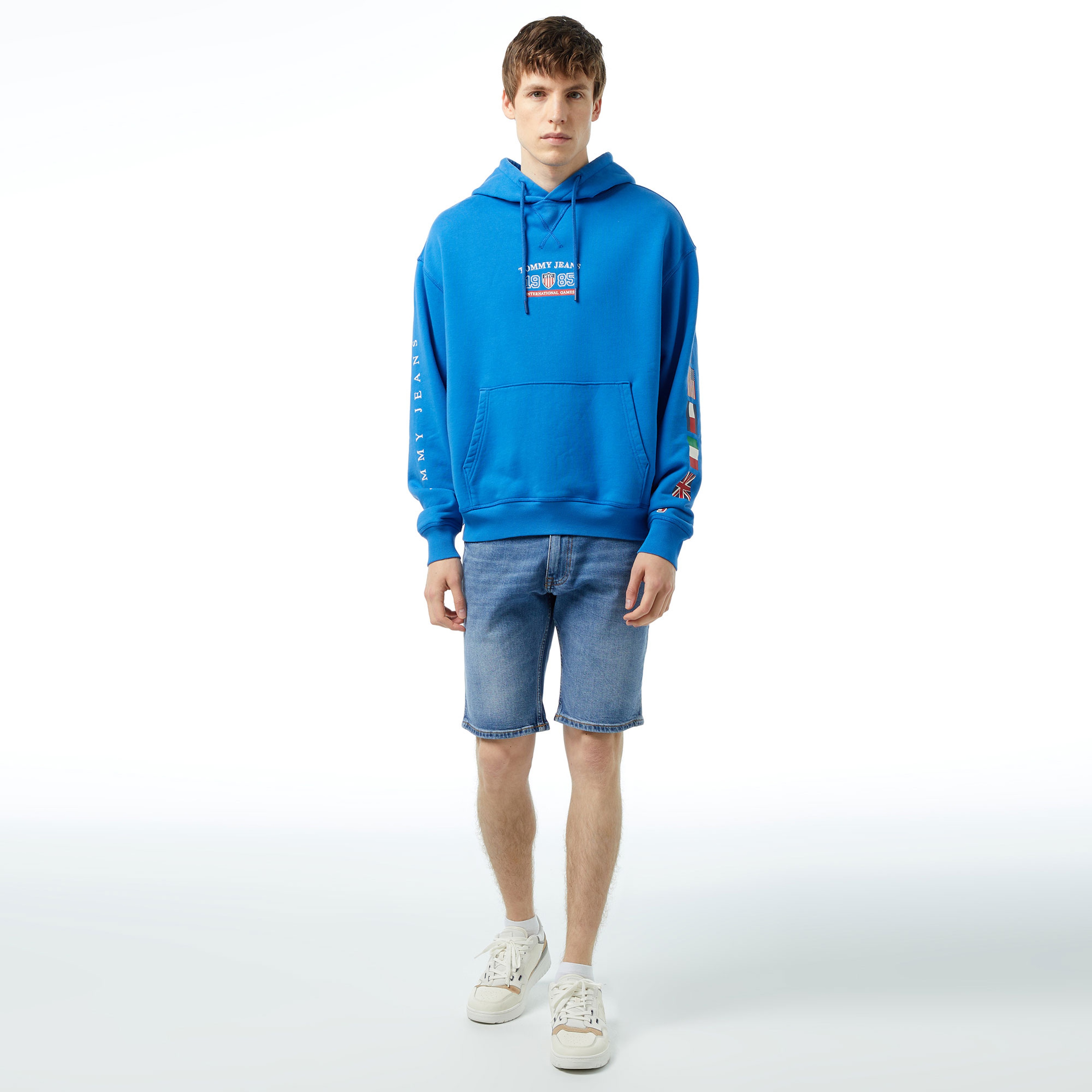 Tommy Jeans Tju Archive Games Unisex Mavi Hoodie