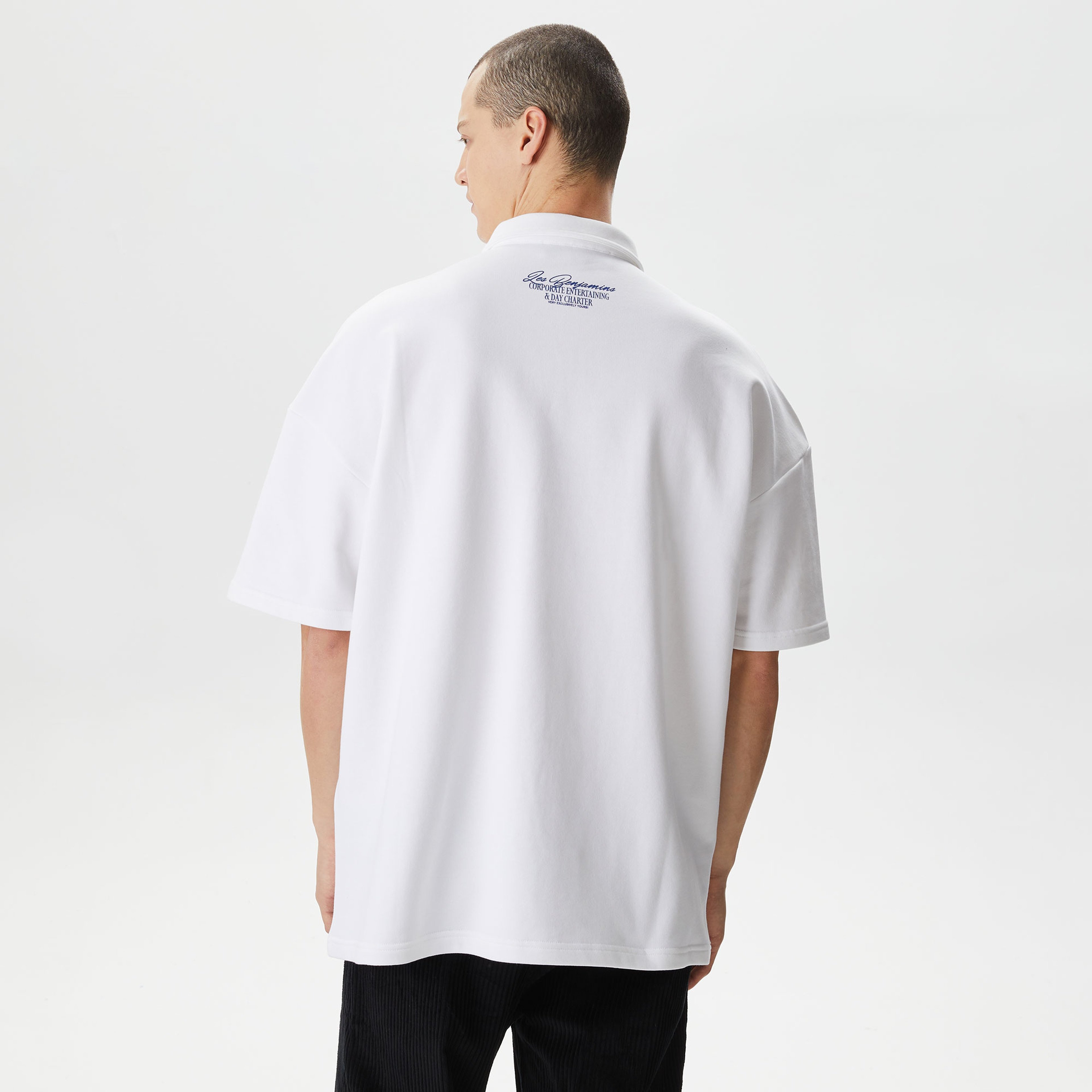 Les Benjamins Kısmet Voyage East to West 012 Erkek Beyaz Polo T-Shirt