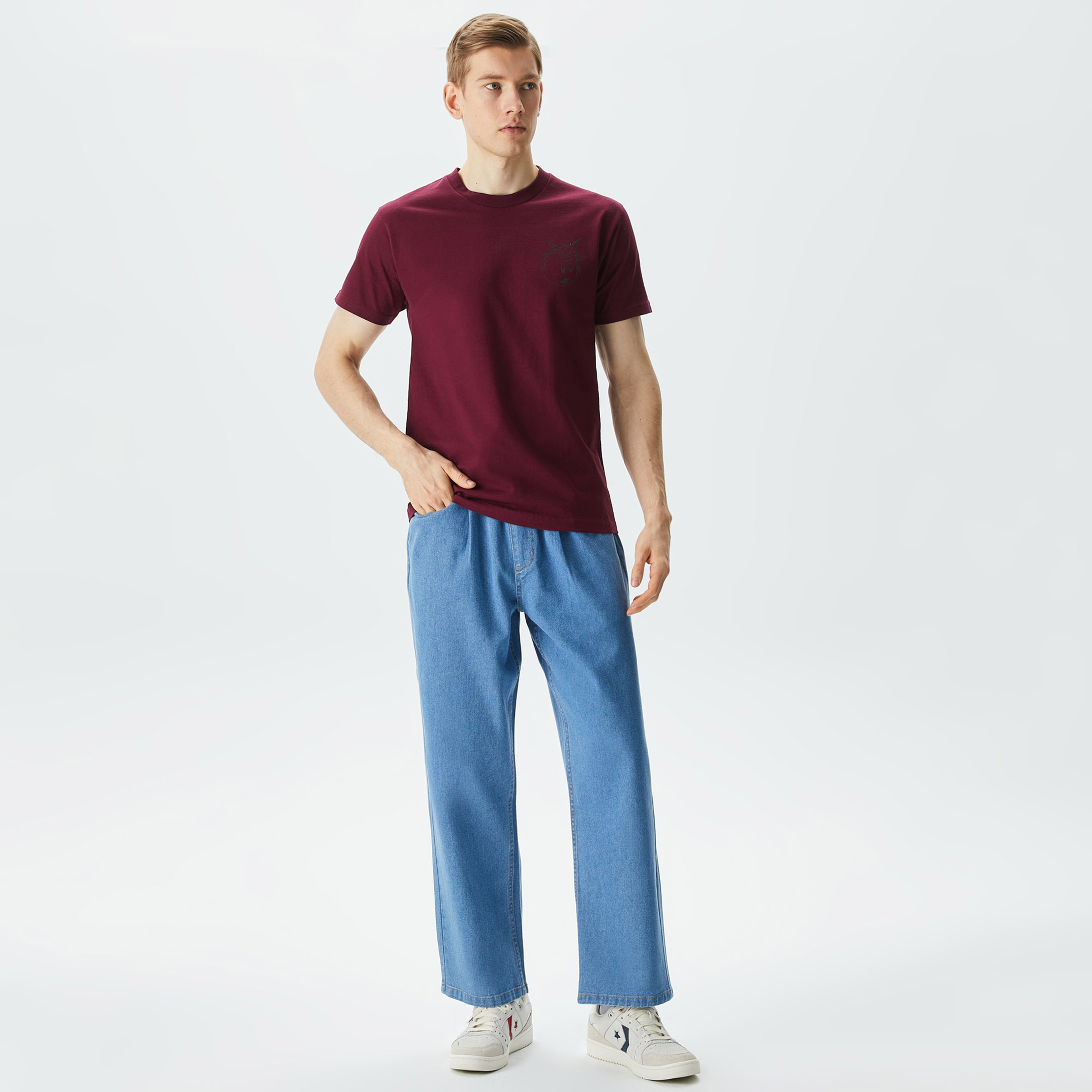 The Hundreds Simple Adam 3M Erkek Bordo T-Shirt