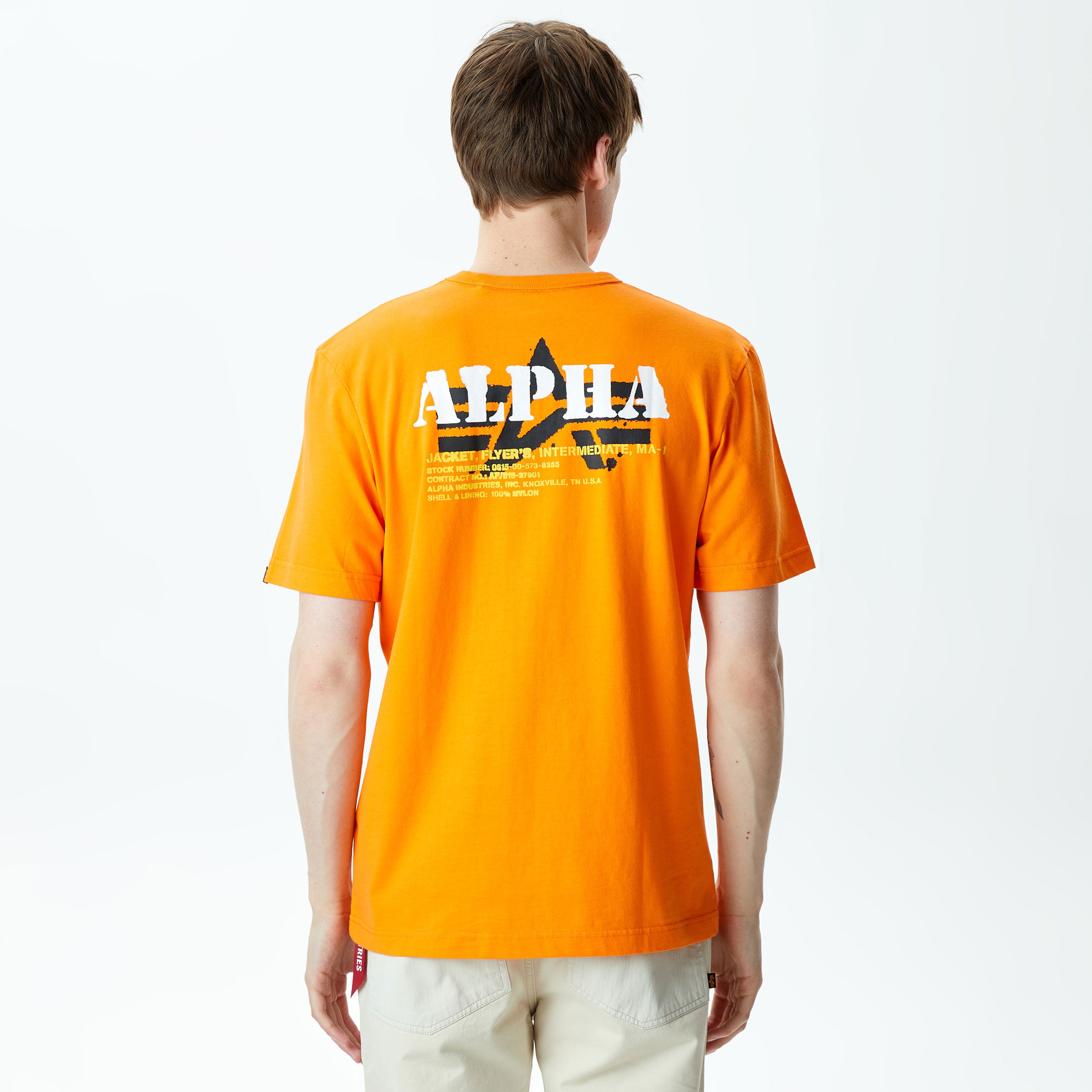 Alpha Industries Alpha Stencil Unisex Turuncu T-Shirt