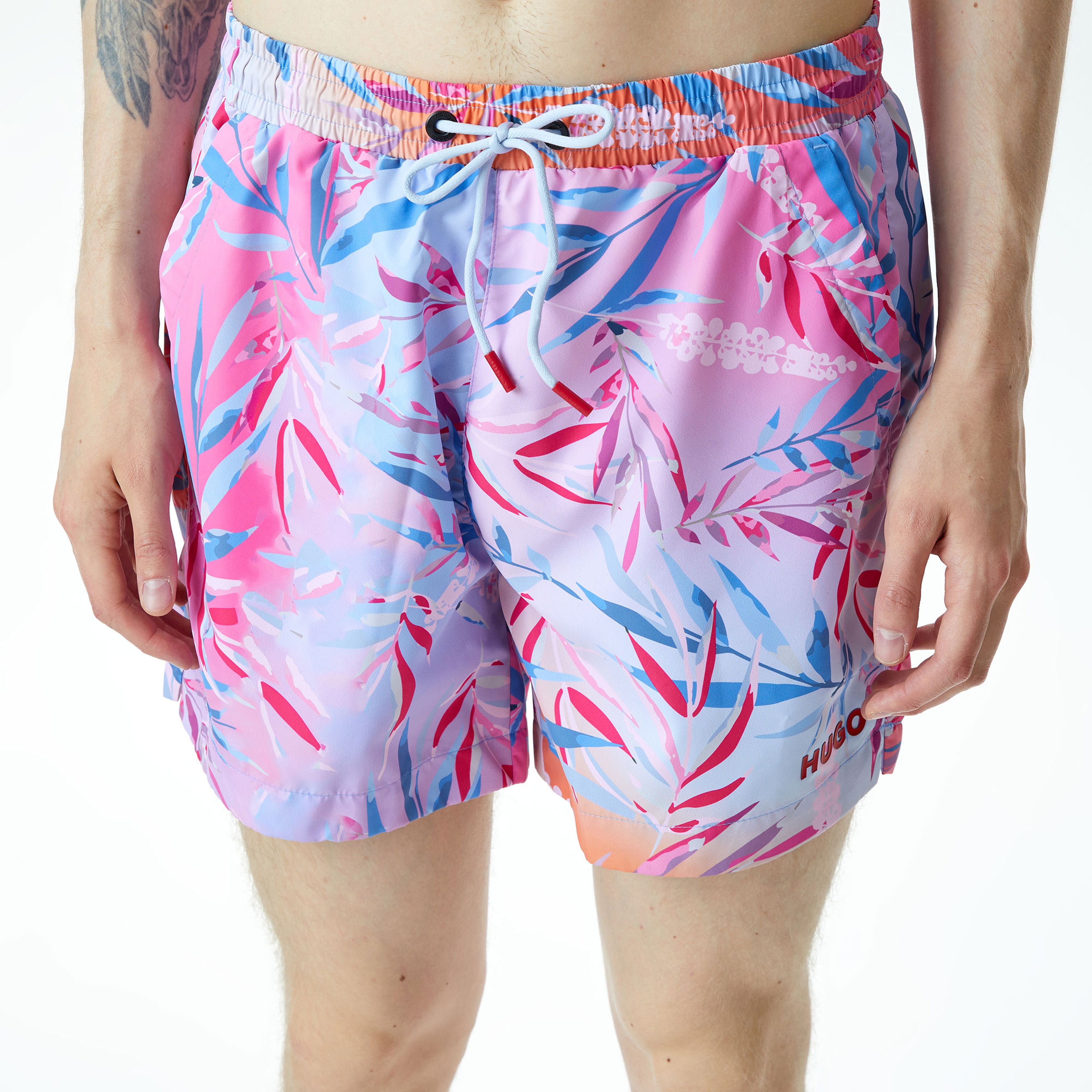 Hugo Calala Erkek Pembe/Mavi Mayo Şort
