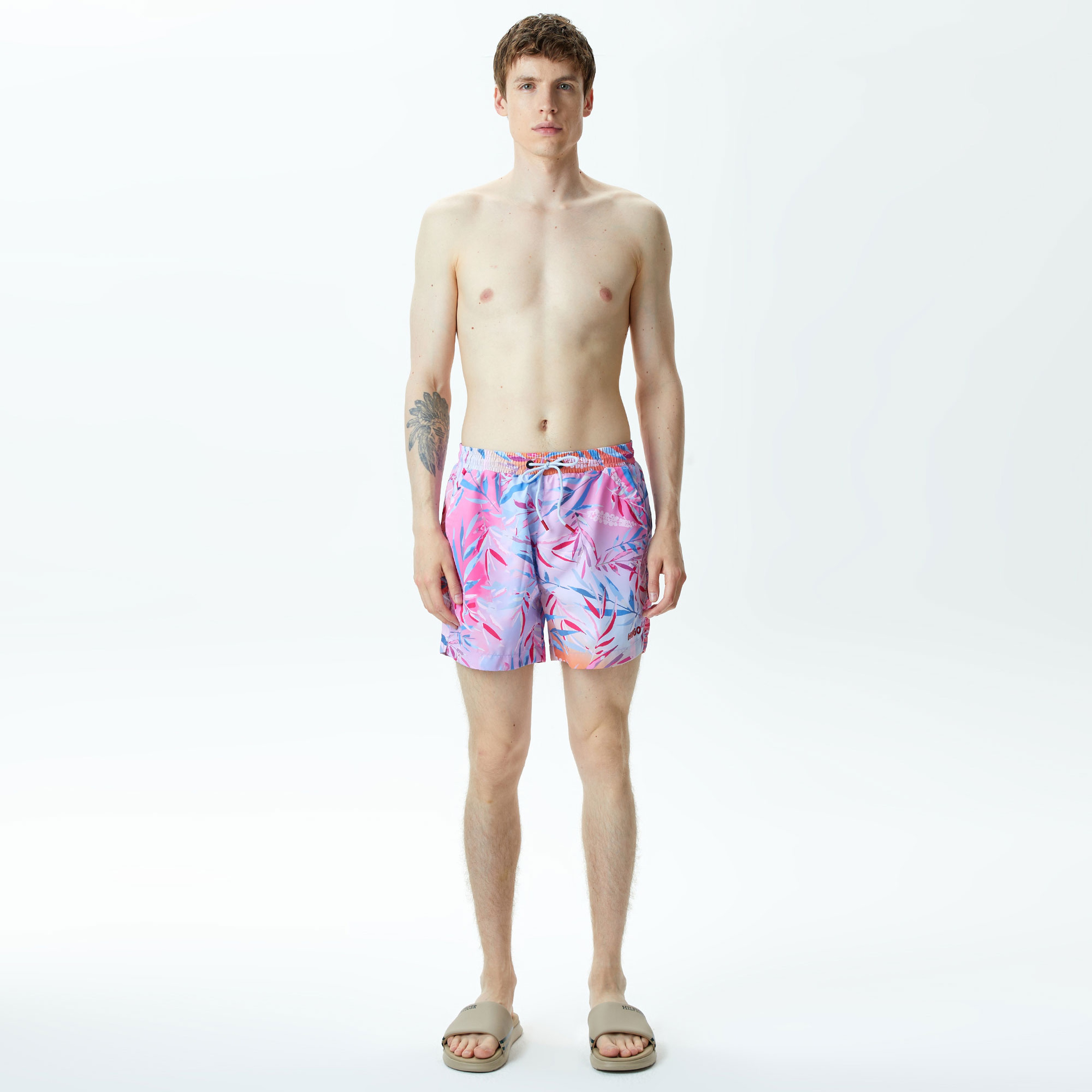 Hugo Calala Erkek Pembe/Mavi Mayo Şort