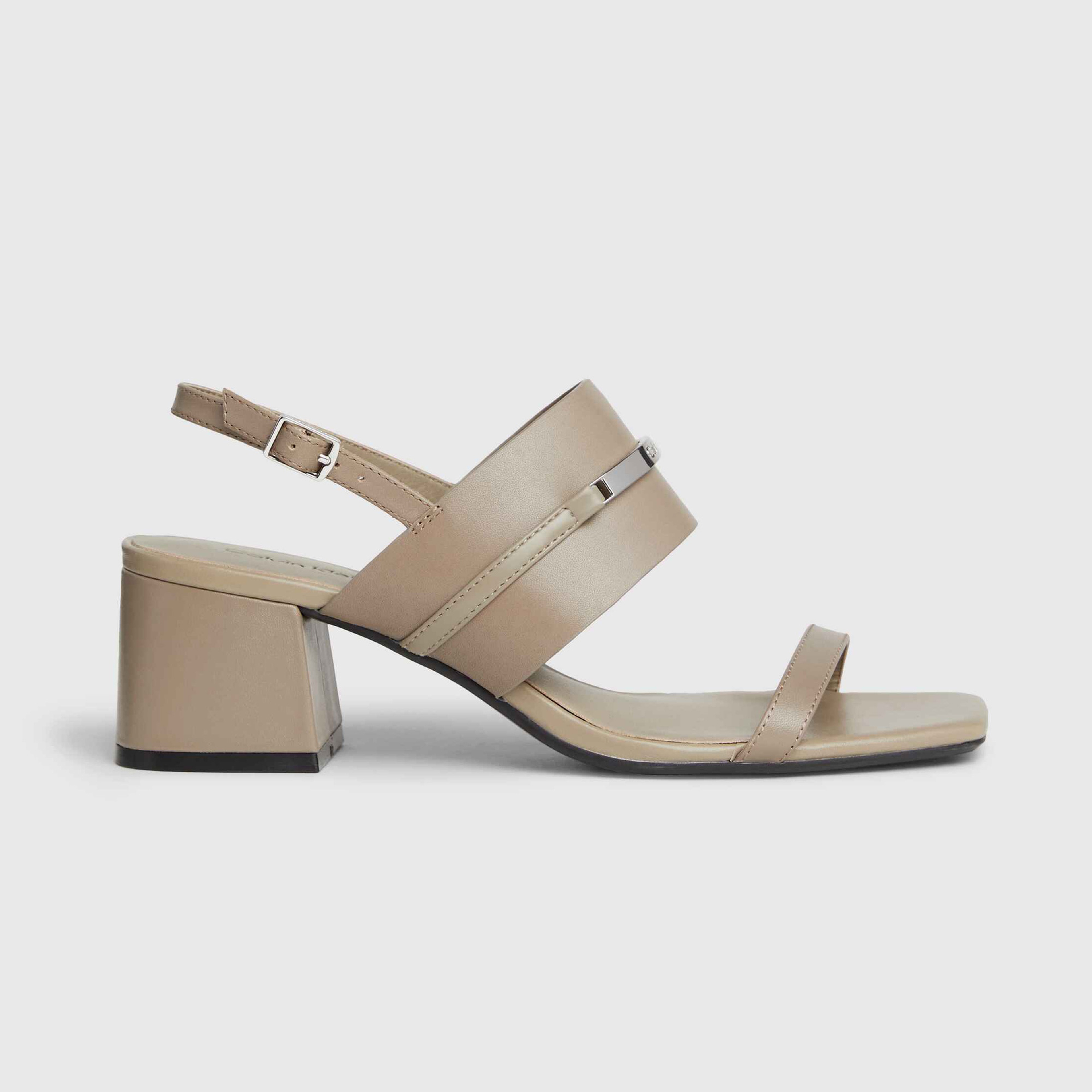 Calvin Klein Squared Block Heel Kadın Gri Topuklu Ayakkabı