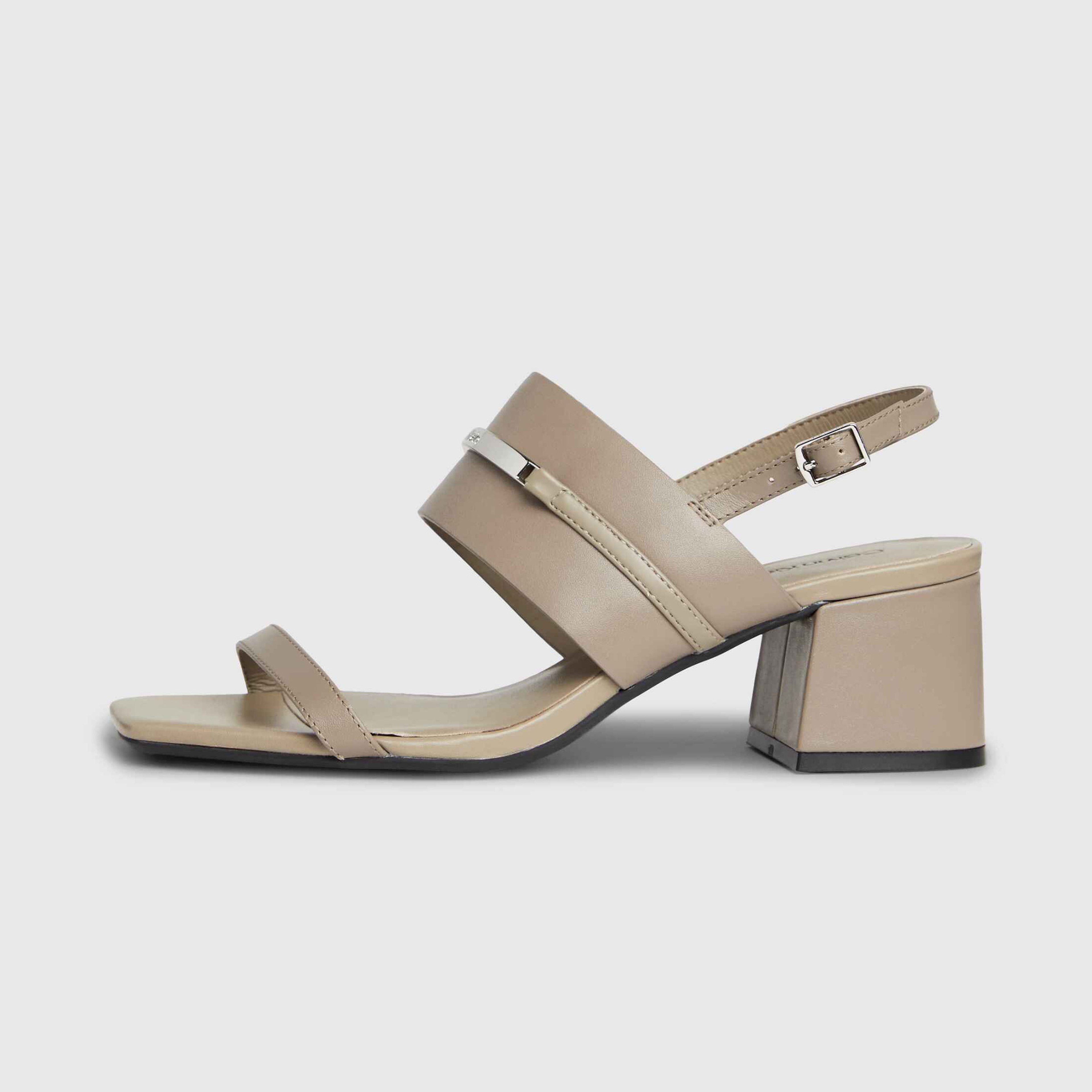 Calvin Klein Squared Block Heel Kadın Gri Topuklu Ayakkabı