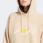 adidas Crop Hoodie Kadın Bej Sweatshirt