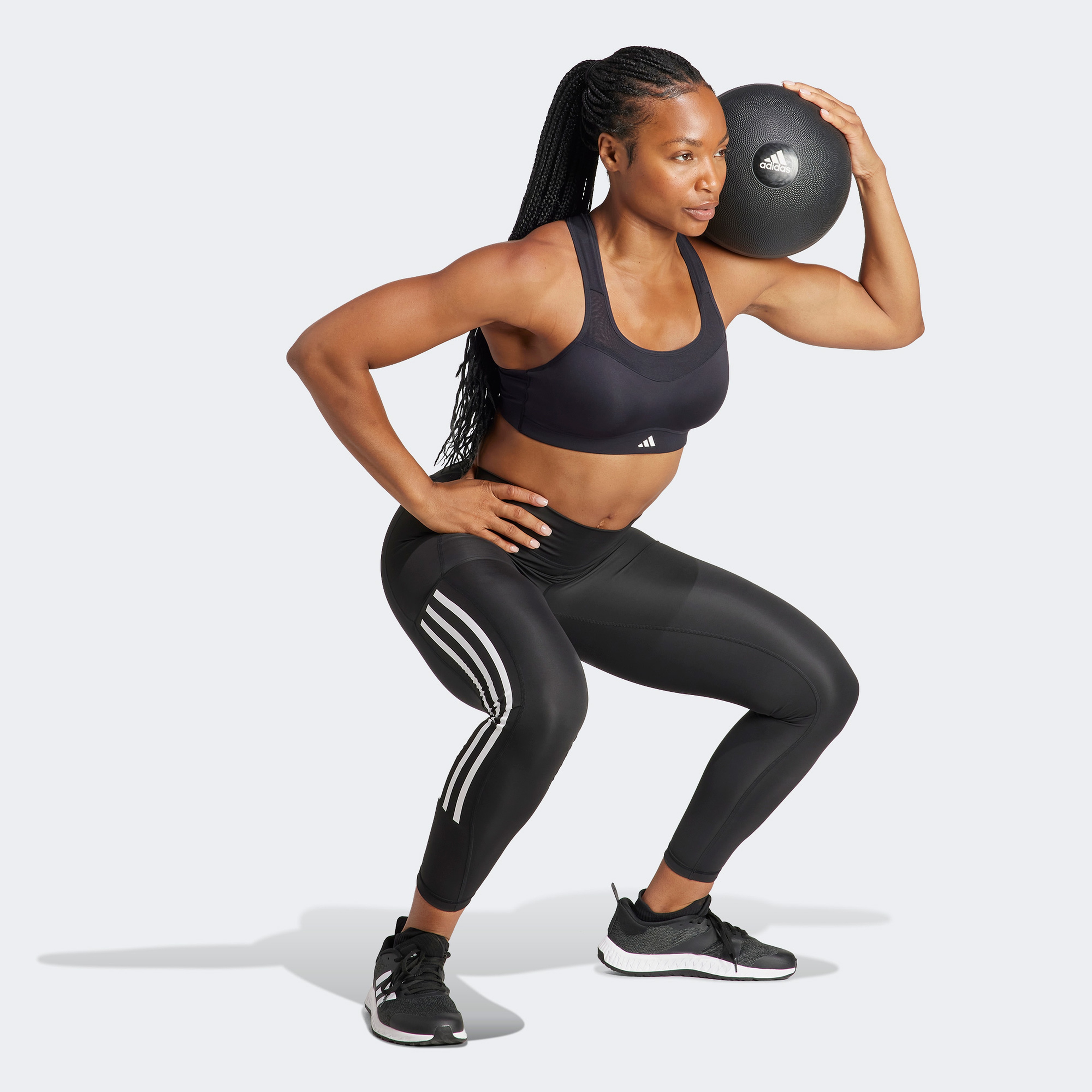 adidas TLRD Impact Training High-Support Kadın Siyah Bra