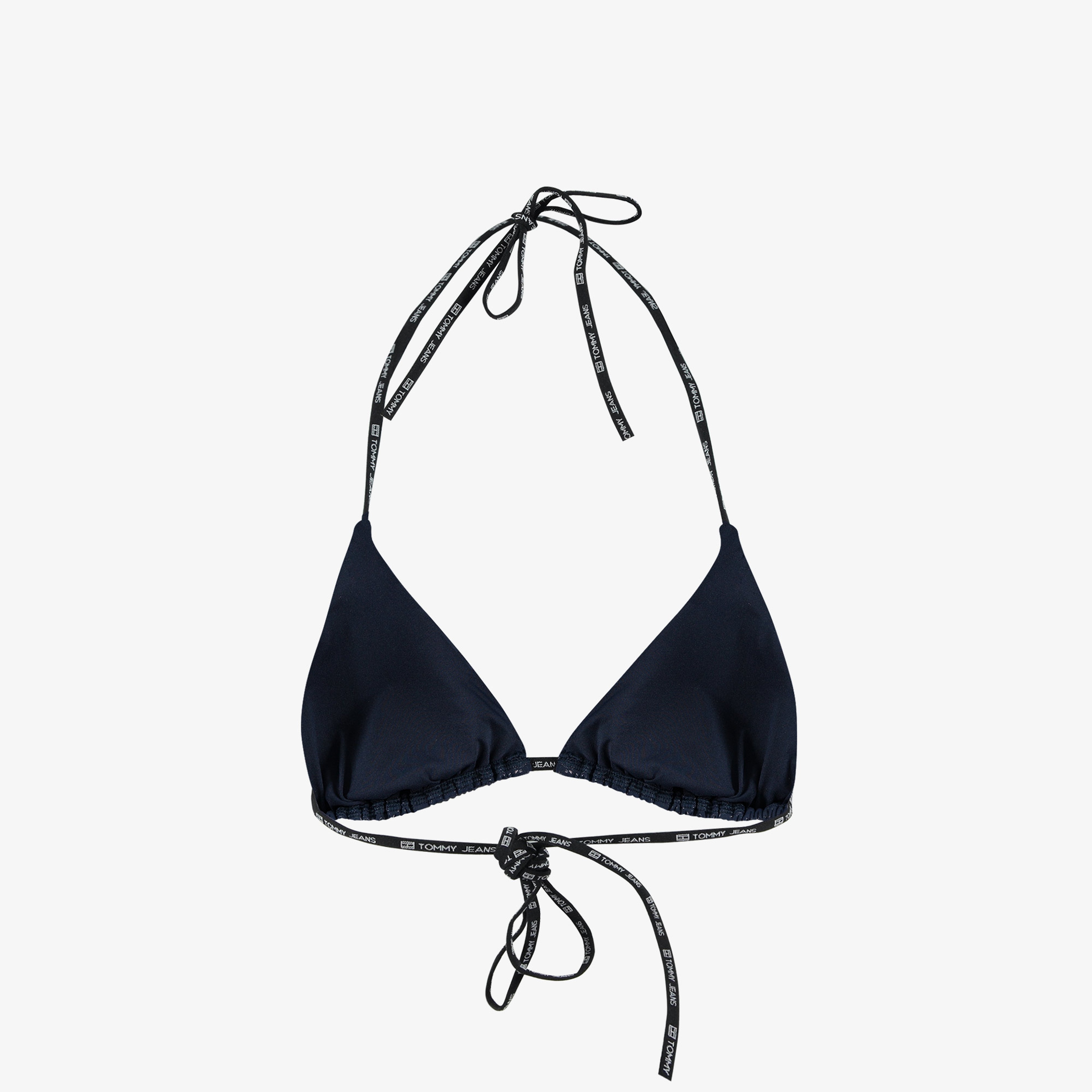 Tommy Hilfiger Triangle Wrap Around Kadın Siyah Bikini Üstü