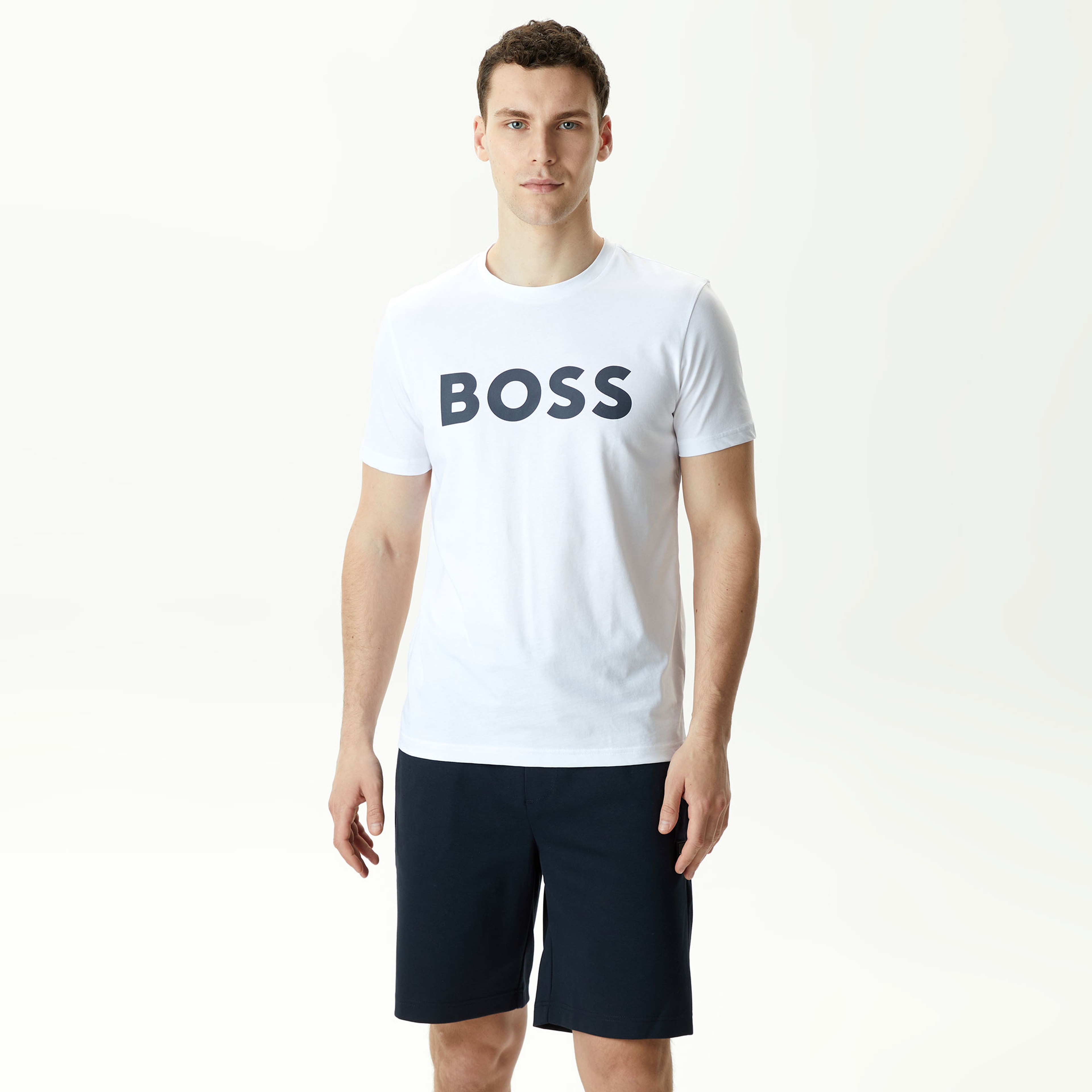 Boss Erkek Beyaz T-Shirt
