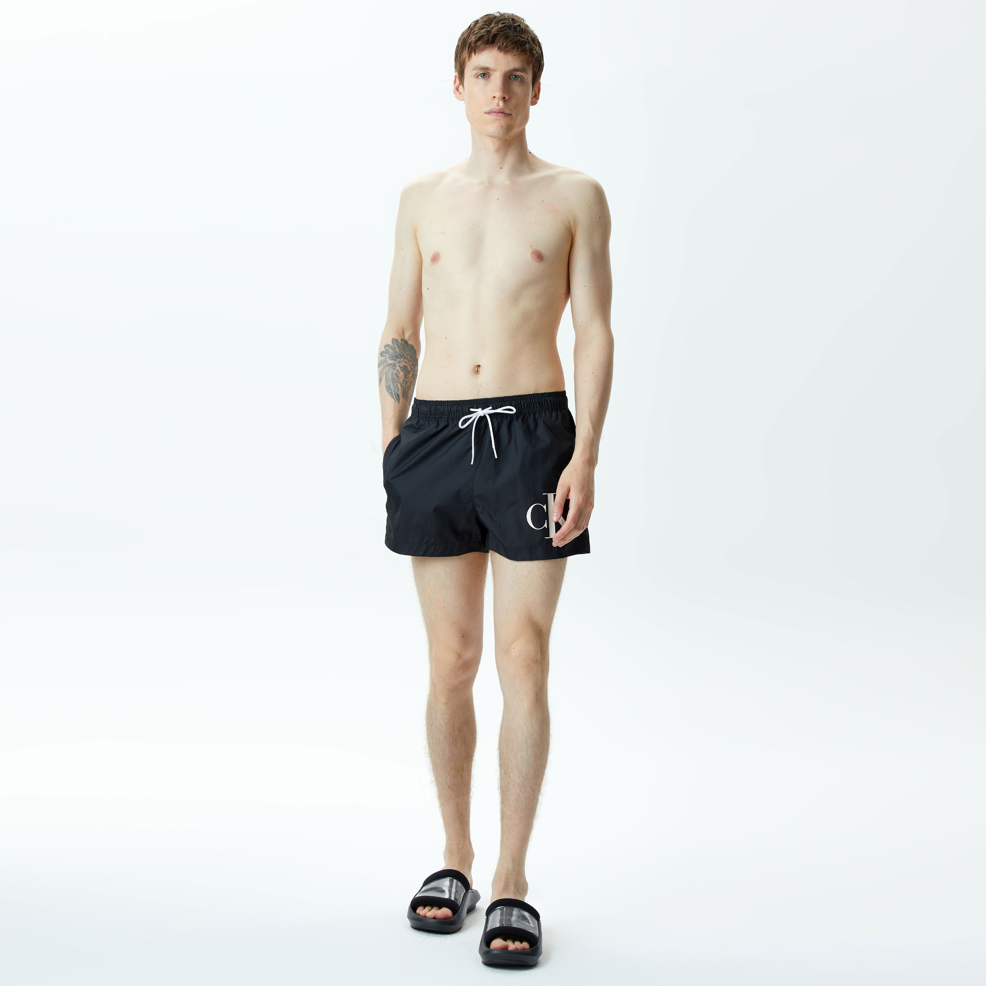 Calvin Klein Monogram Erkek Siyah Mayo Şort