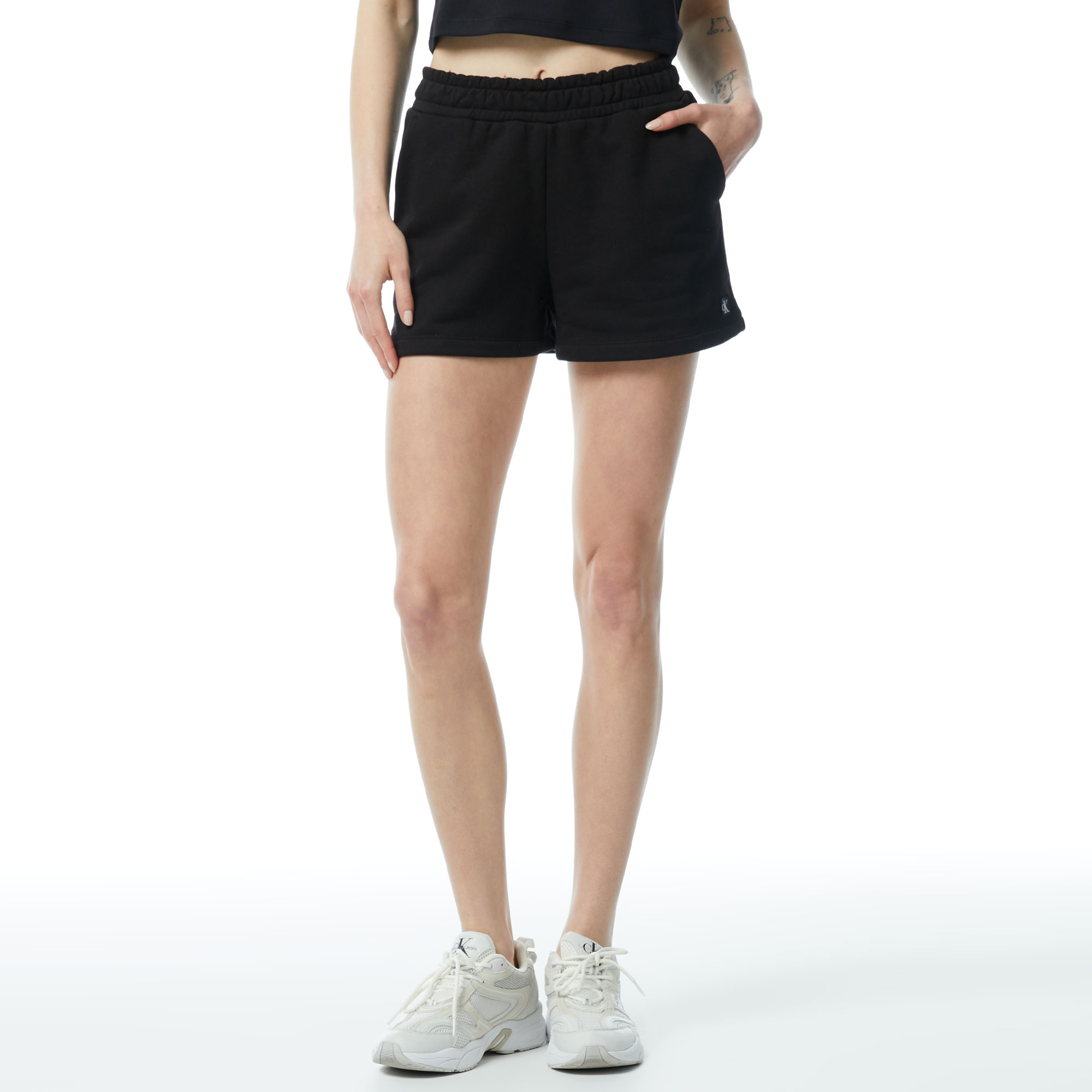 Calvin Klein Jeans Embro Badge Kadın Siyah Şort