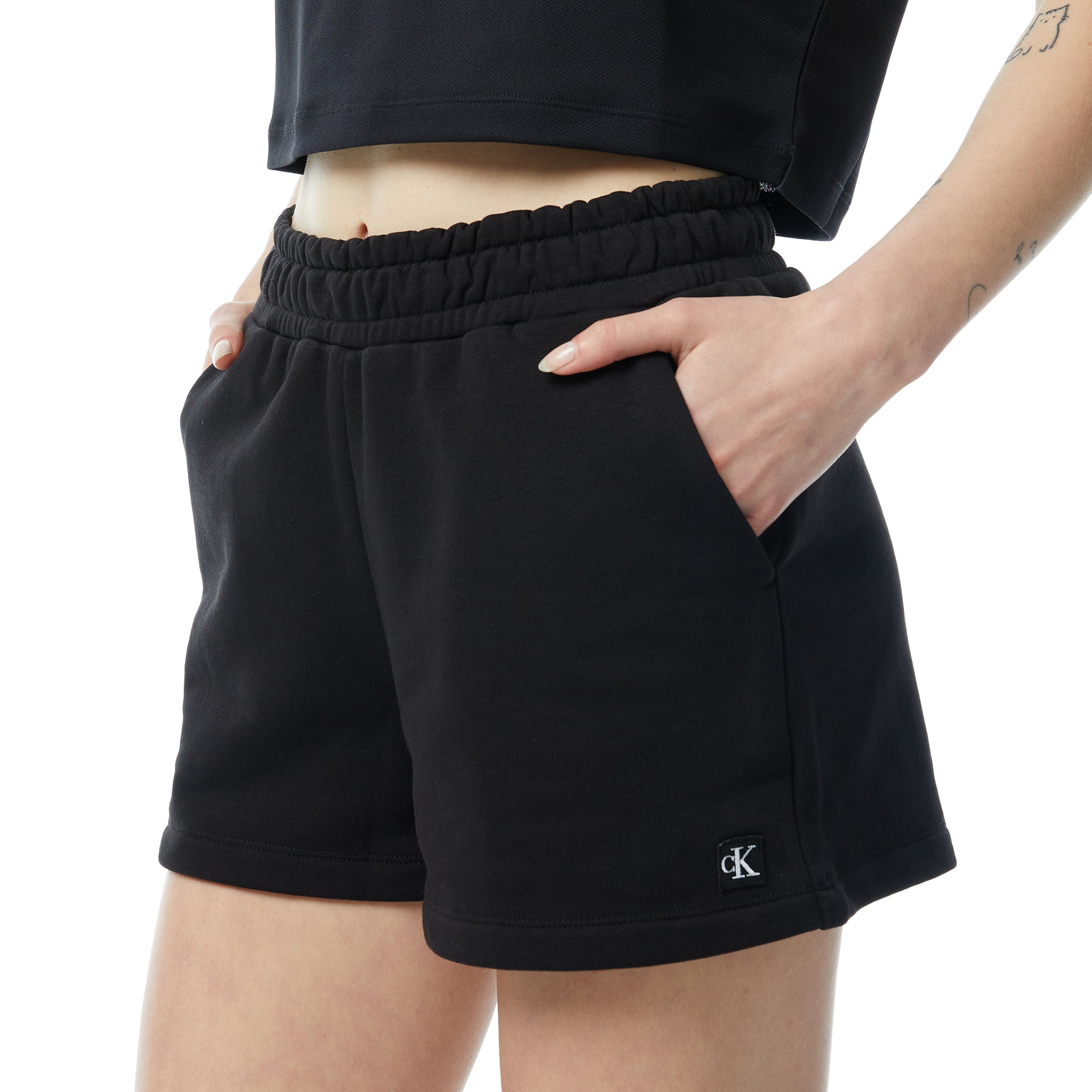 Calvin Klein Jeans Embro Badge Kadın Siyah Şort