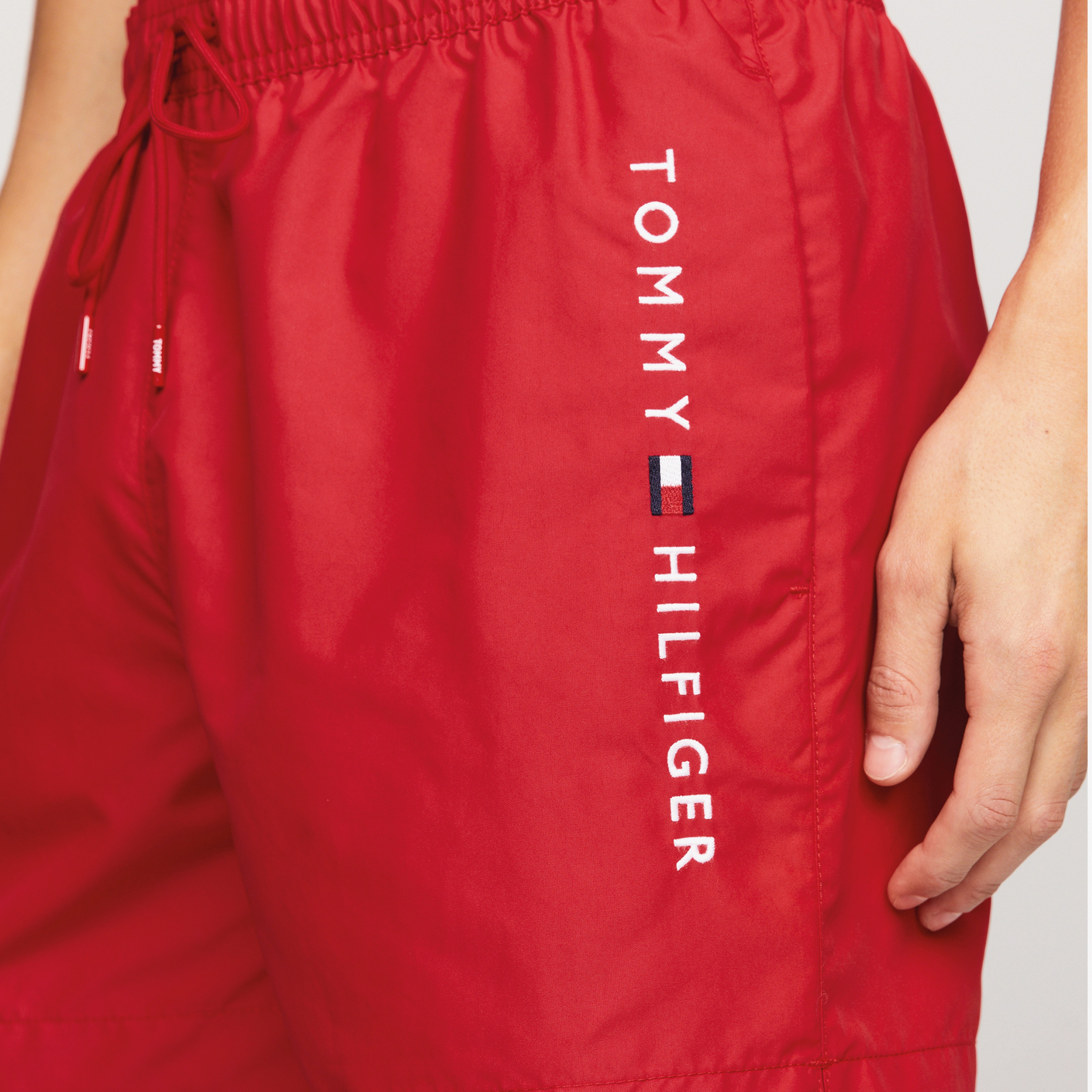 Tommy Hilfiger Medium Drawstring Erkek Kırmızı Deniz Şortu