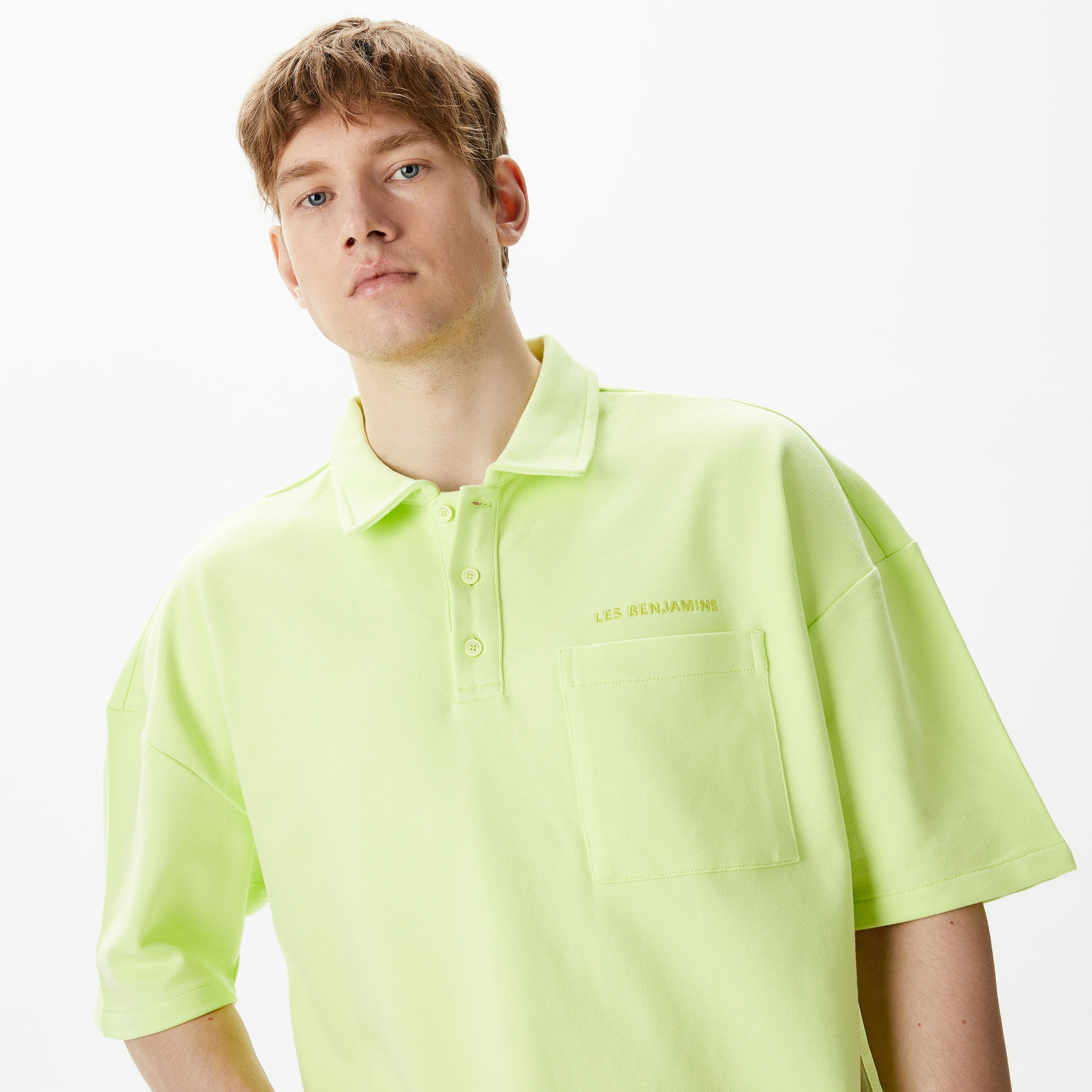 Les Benjamins Essentials 301 Erkek Yeşil Polo T-Shirt