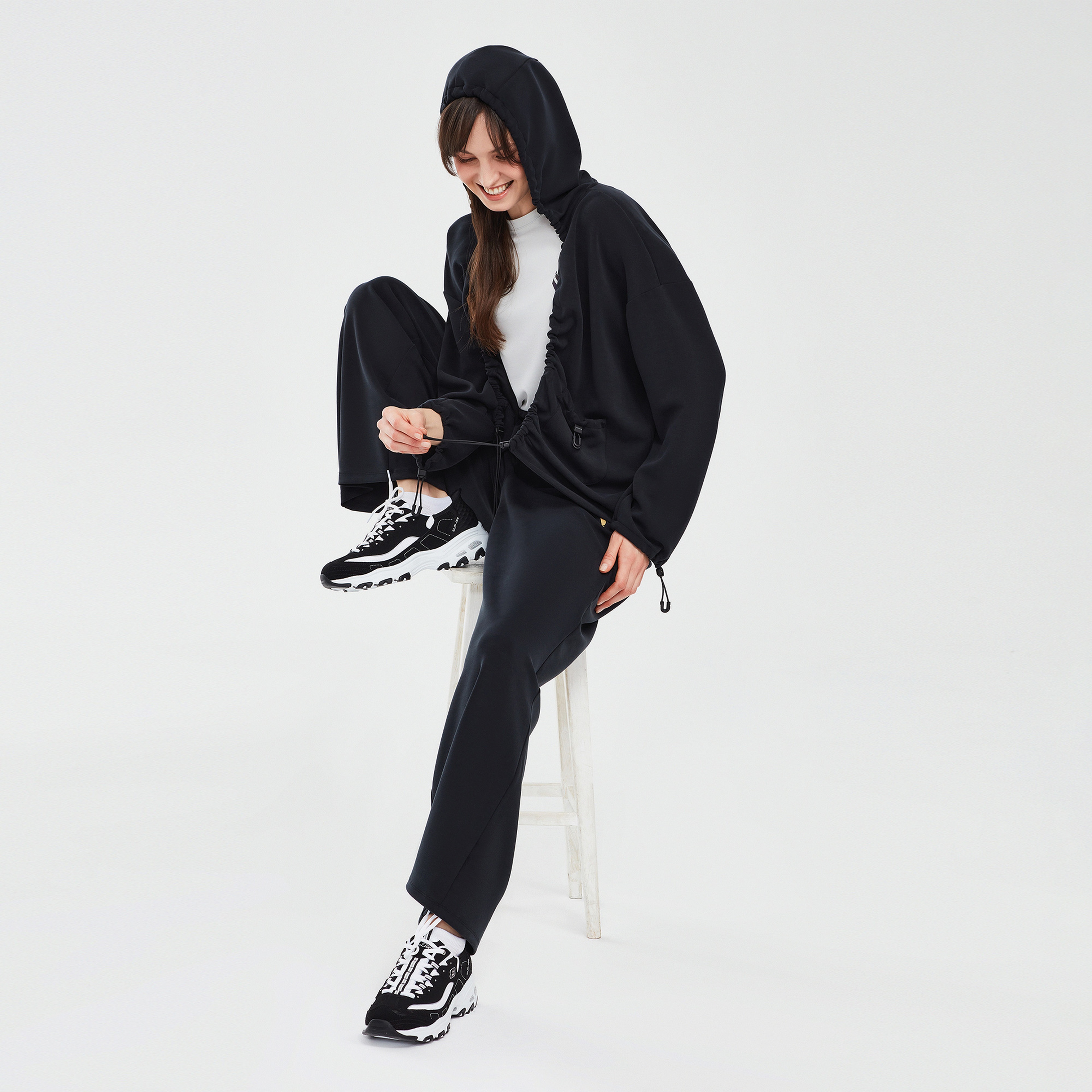 Skechers Soft Touch Kadın Siyah Sweatshirt