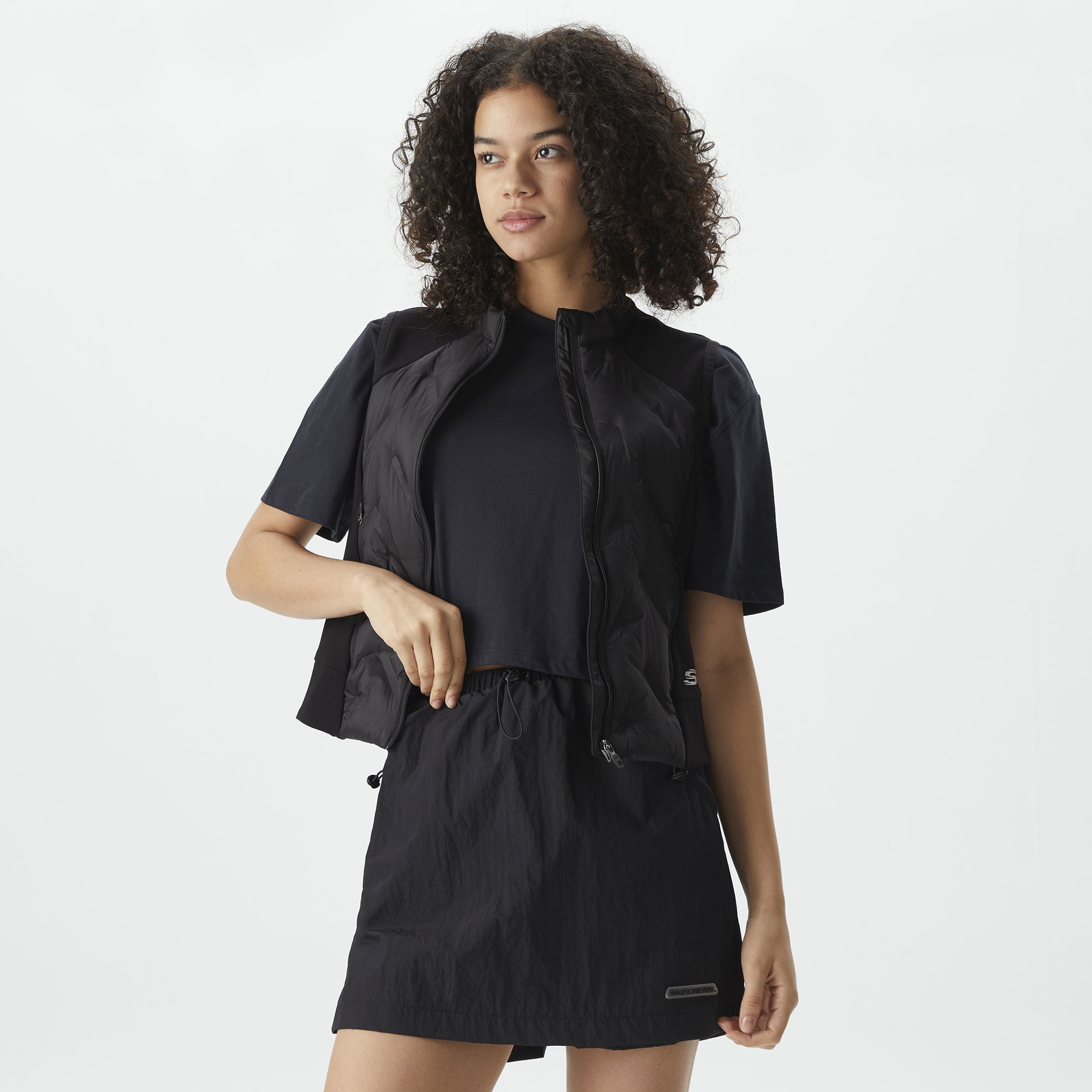 Skechers Outerwear Kadın Siyah Yelek