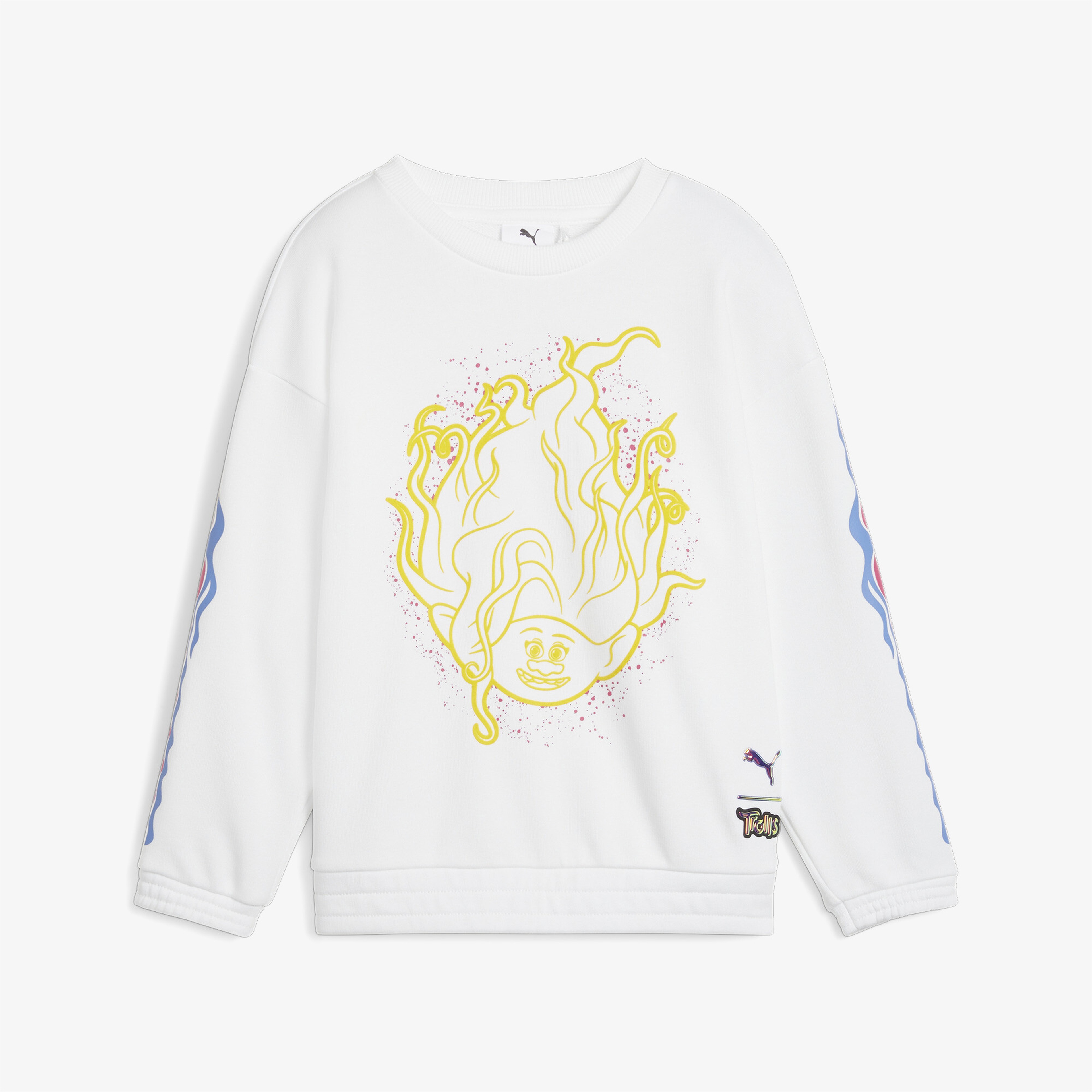 Puma X Trolls Crew Çocuk Beyaz Sweatshirt