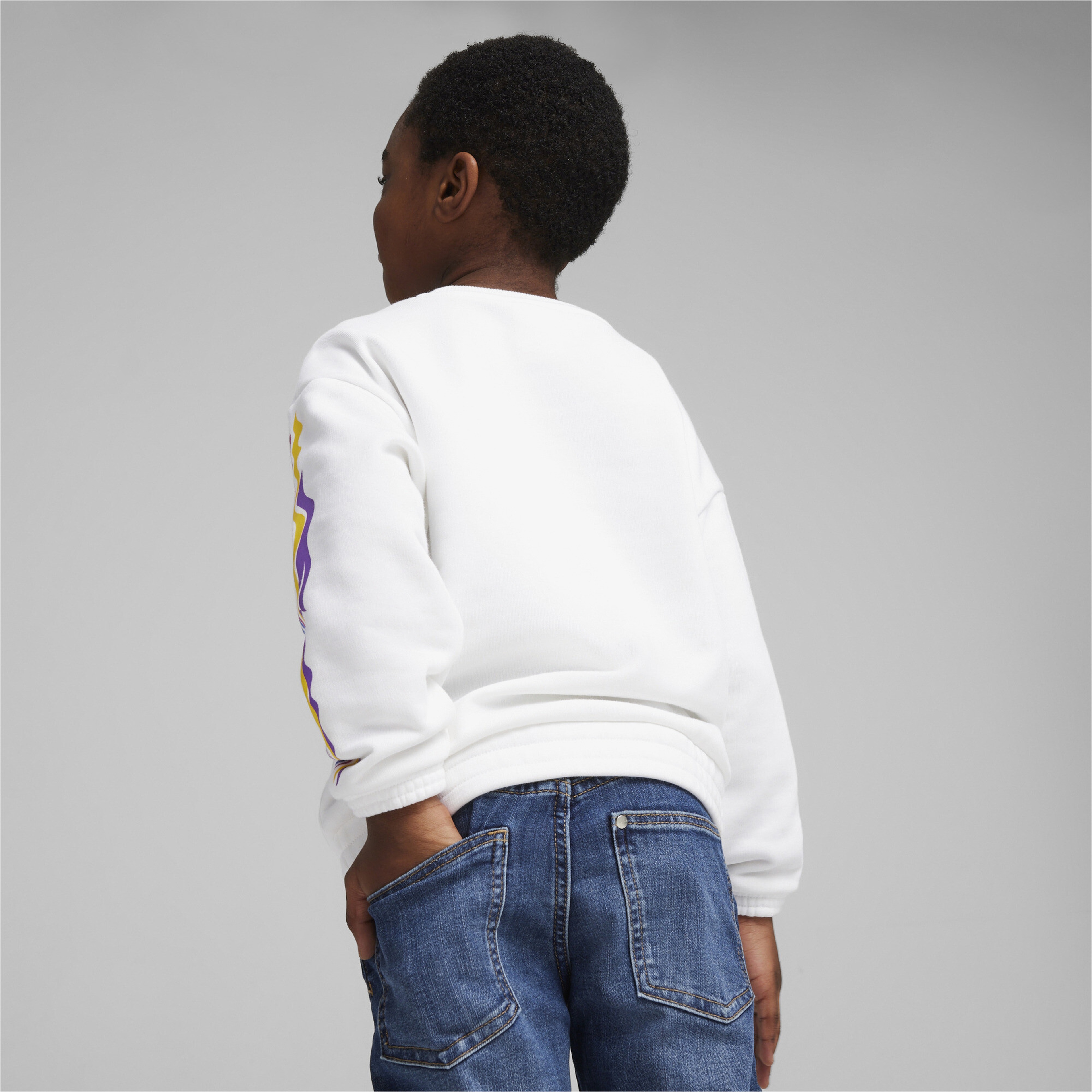 Puma X Trolls Crew Çocuk Beyaz Sweatshirt