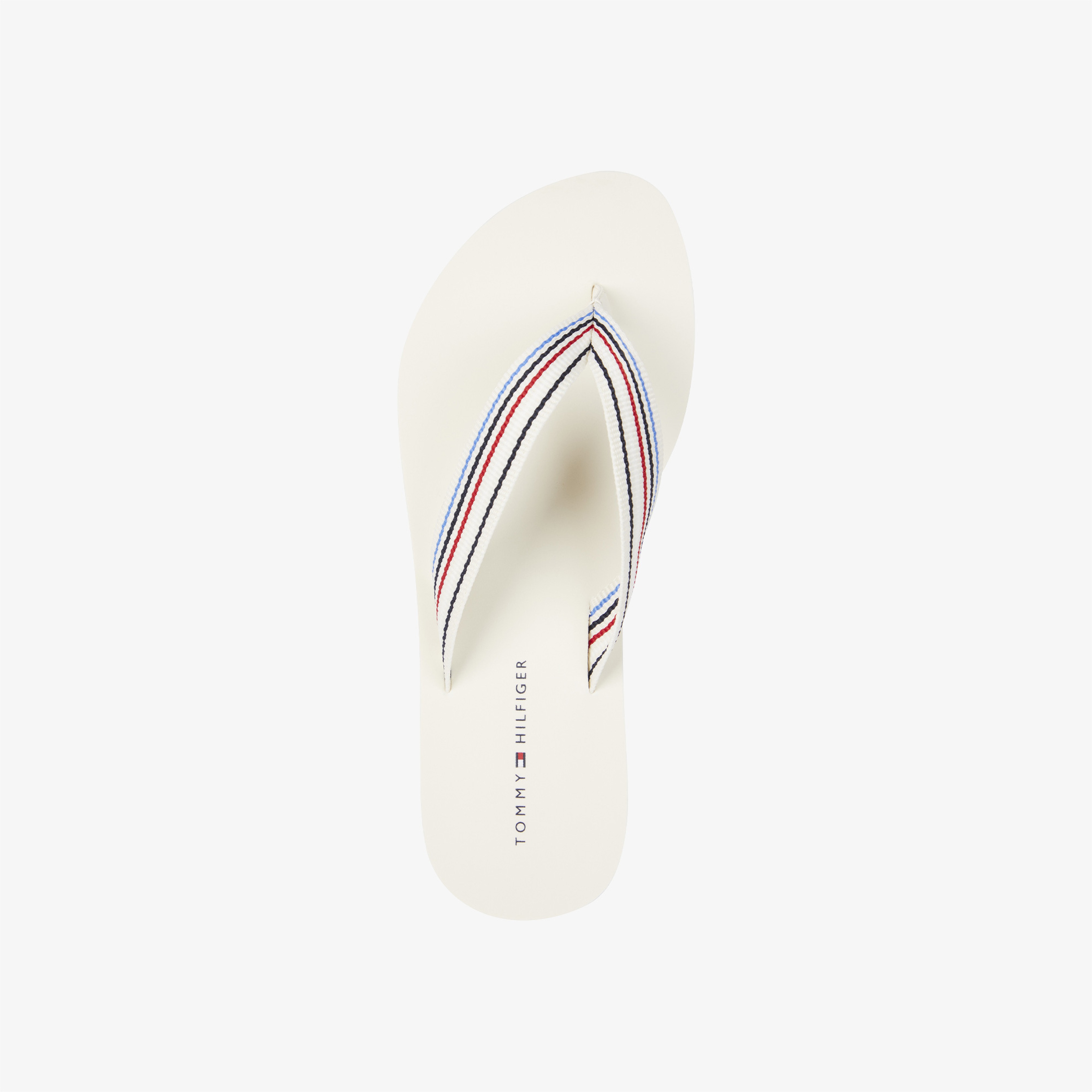 Tommy Hilfiger Wedge Stripes Beach Kadın Beyaz Terlik