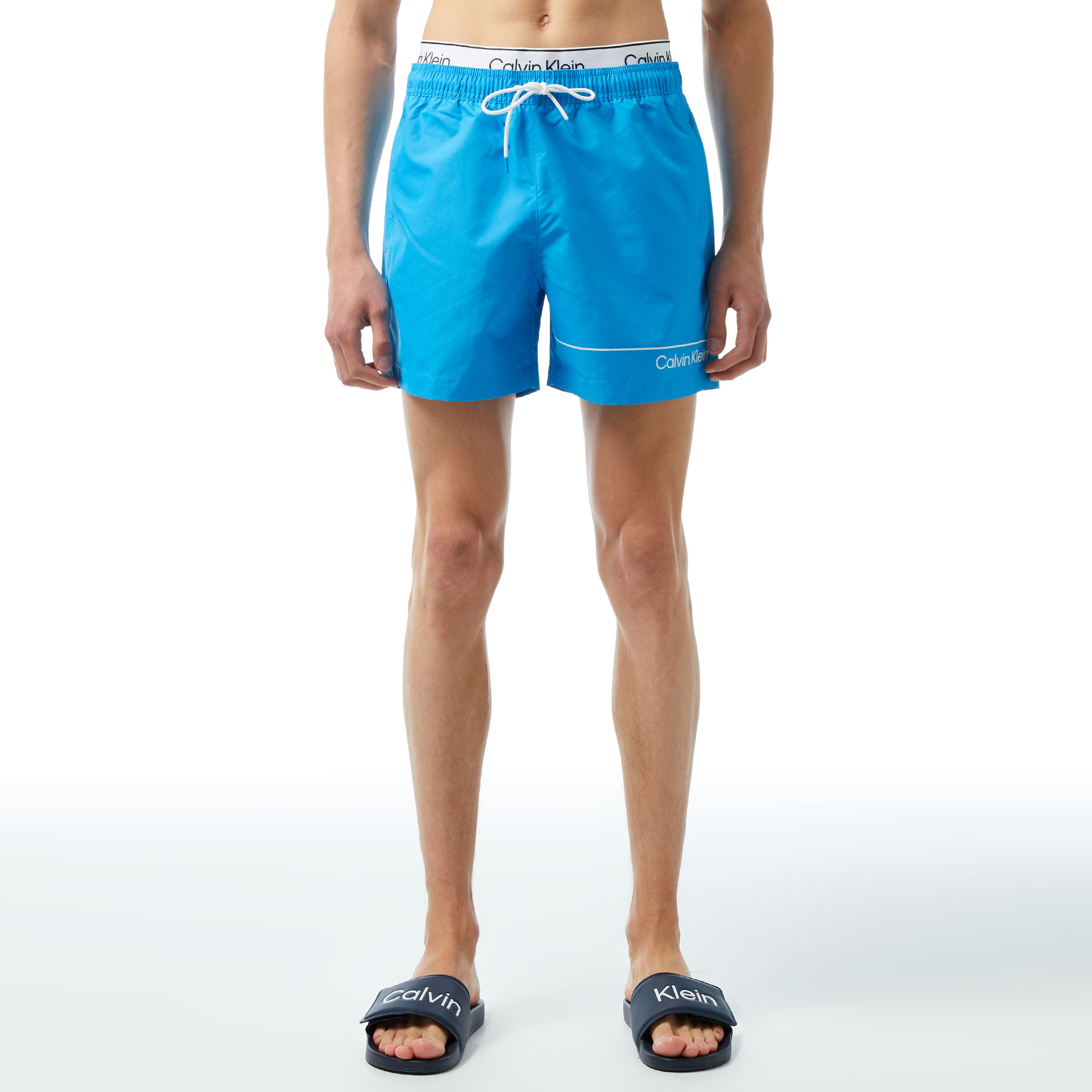 Calvin Klein Meta Legacy Erkek Mavi Mayo Şort