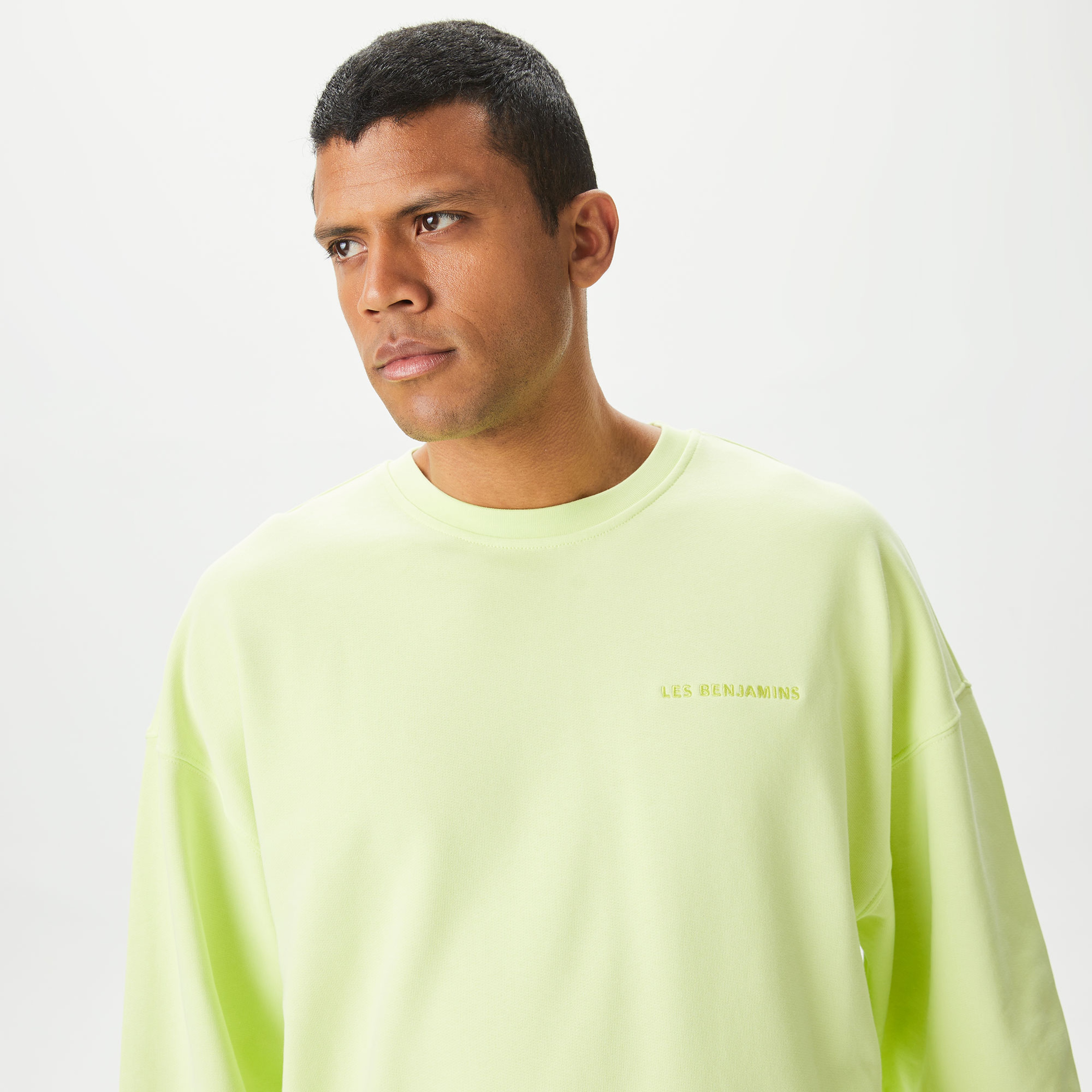 Les Benjamins Essentials 301 Erkek Yeşil Sweatshirt