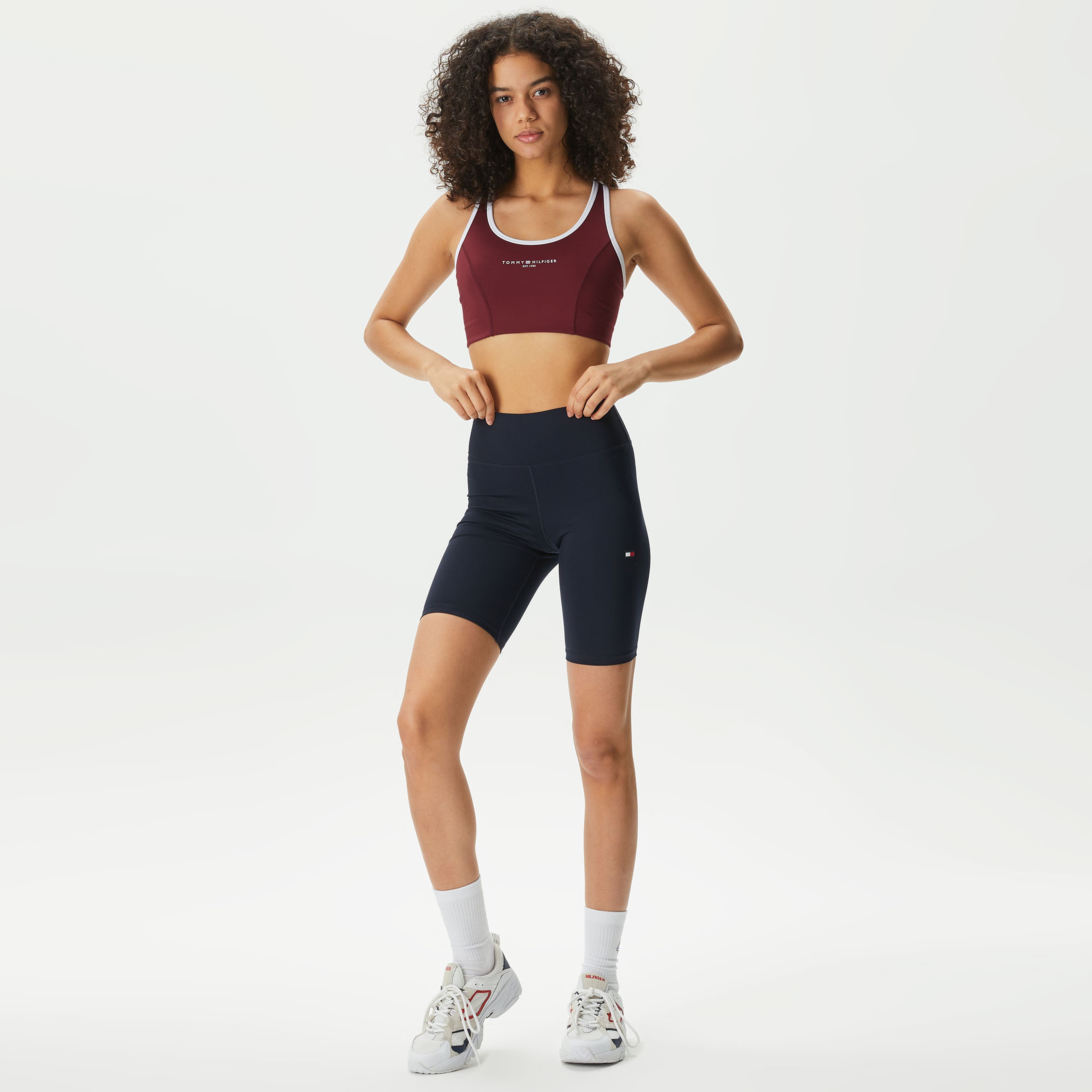 Tommy Hilfiger Essential Flag Fitted Kadın Lacivert Şort