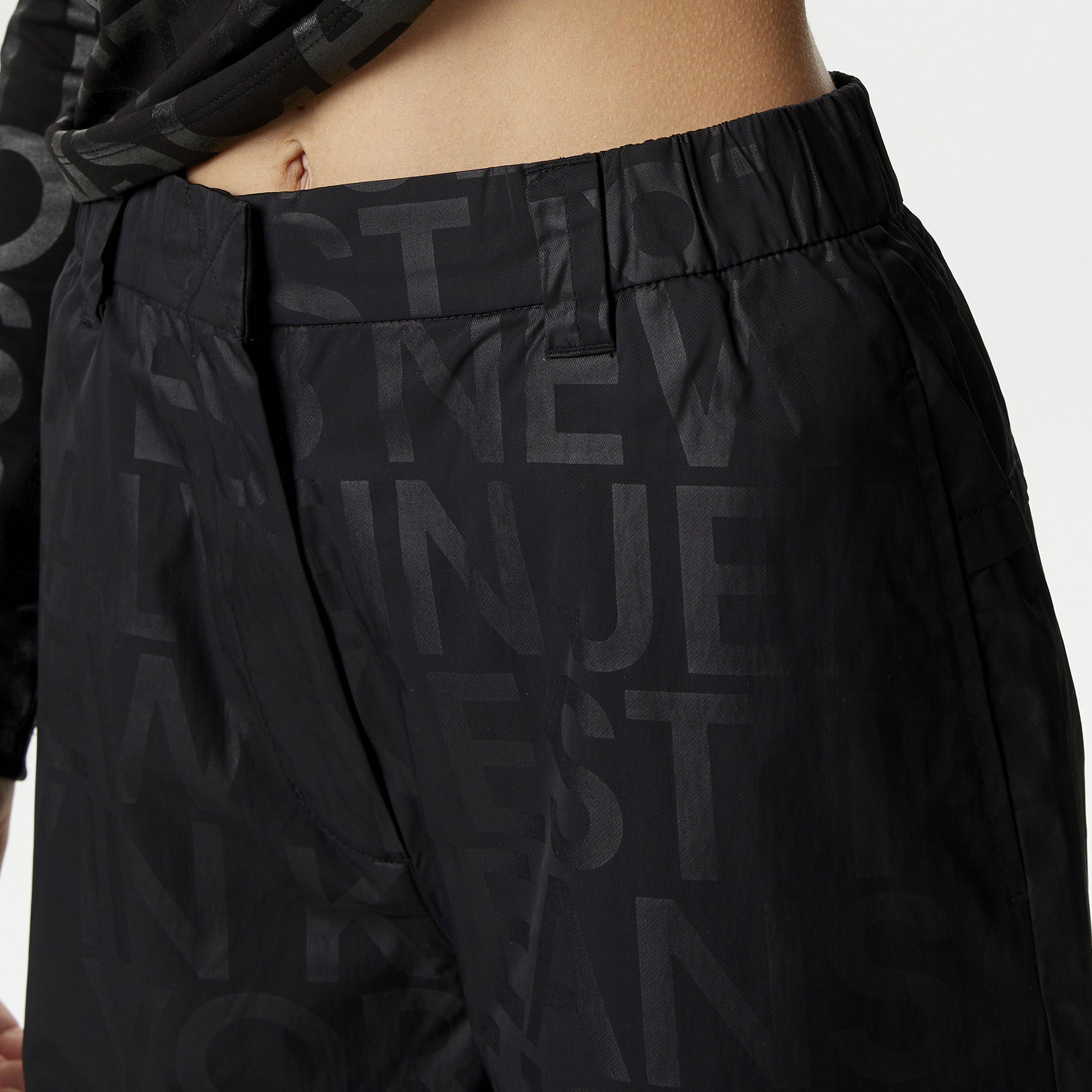 Calvin Klein Jeans Black And White Kadın Siyah Pantolon