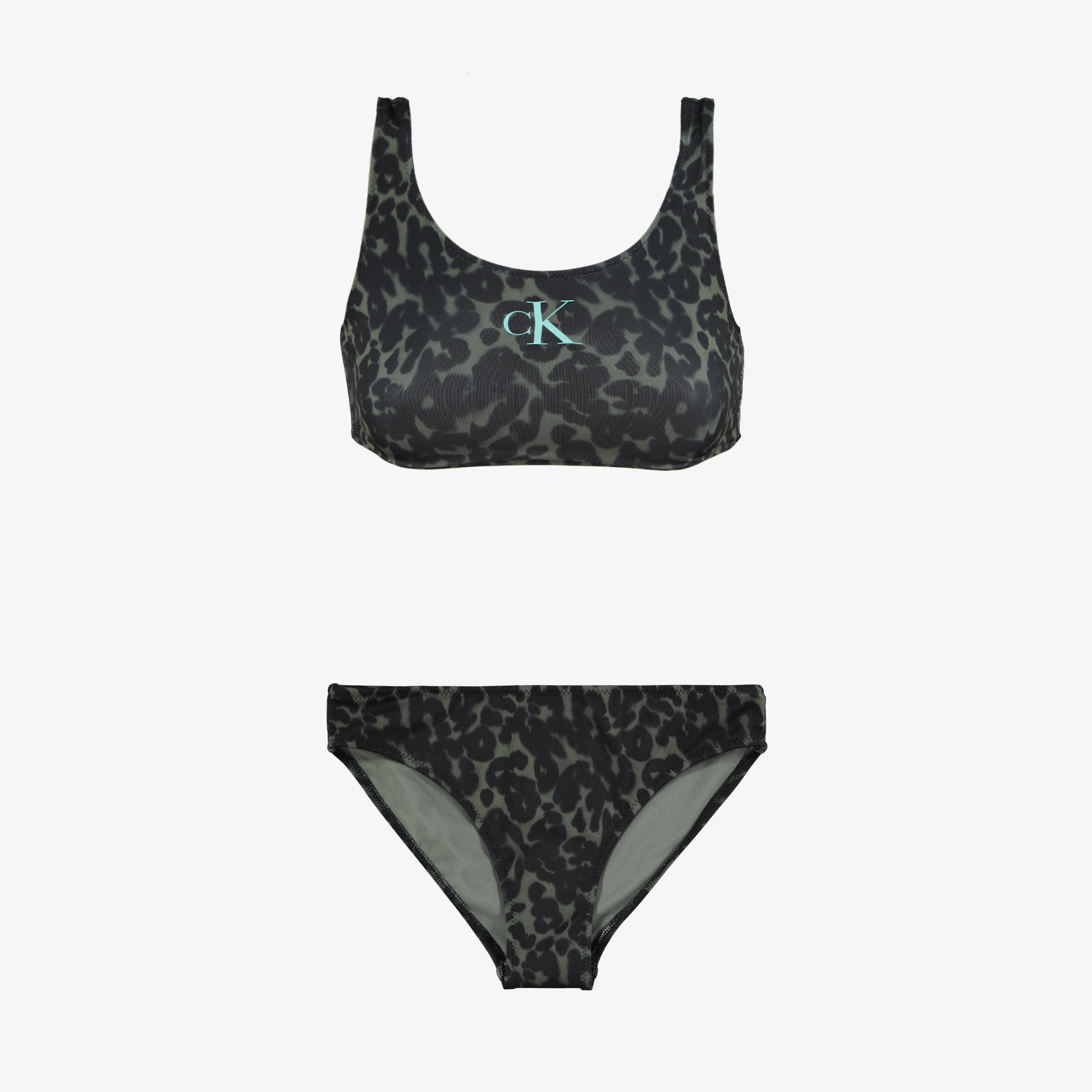 Calvin Klein Monogram Çocuk Yeşil Bikini