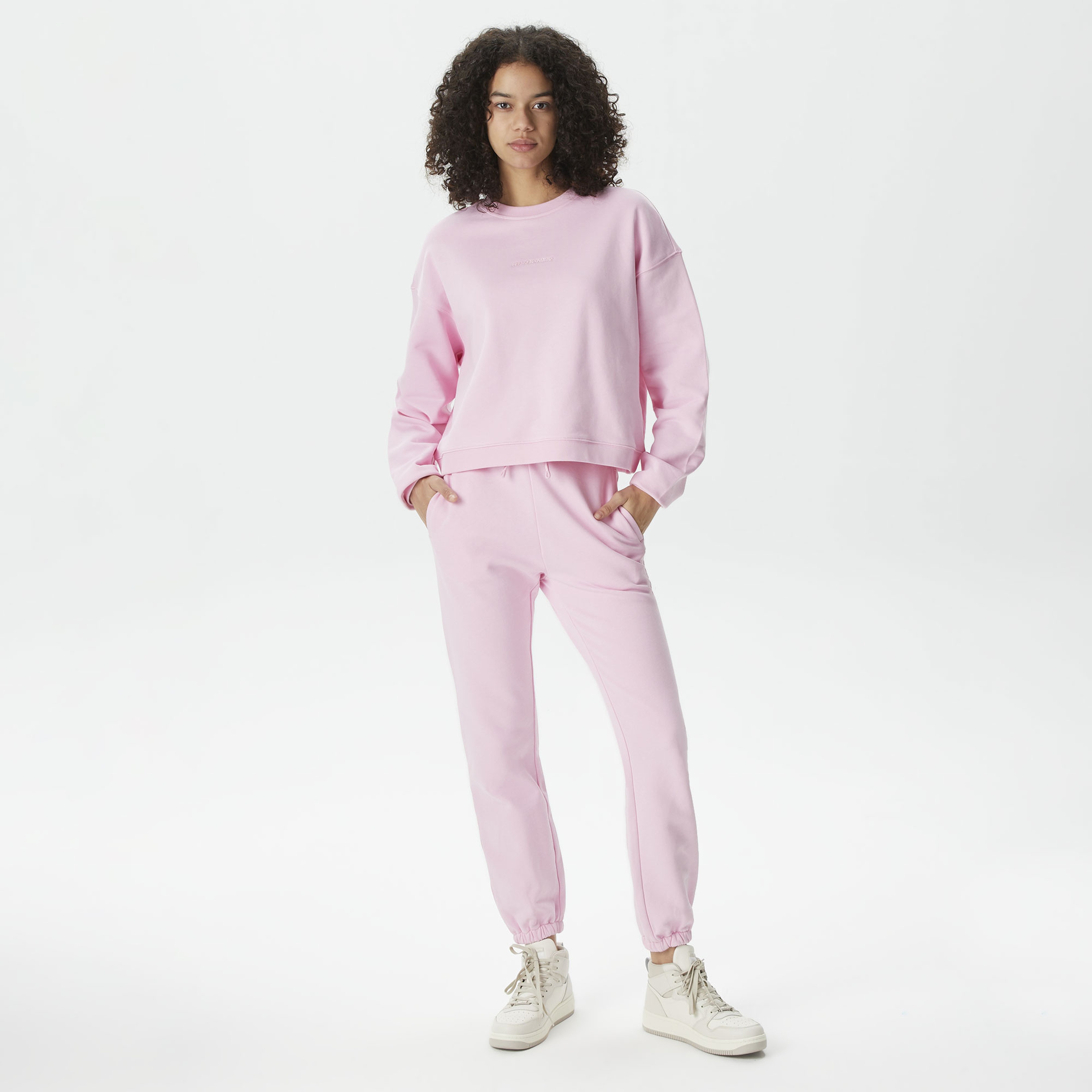 Les Benjamins 305 Kadın Pembe Sweatshirt