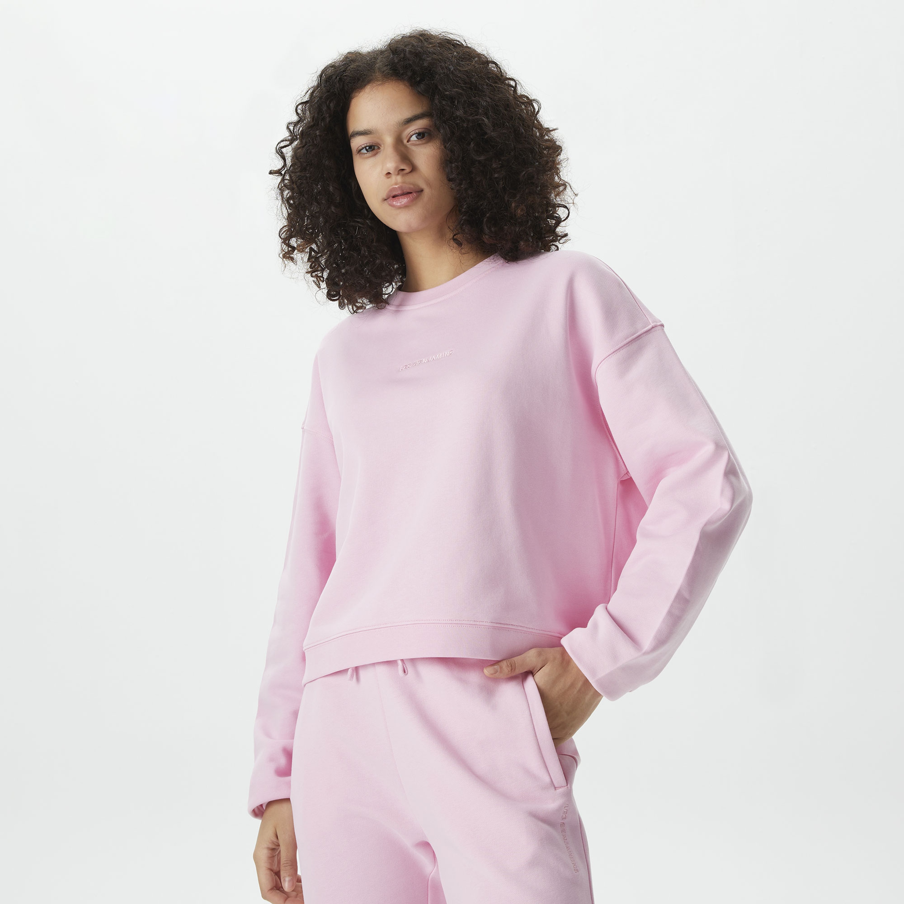 Les Benjamins 305 Kadın Pembe Sweatshirt
