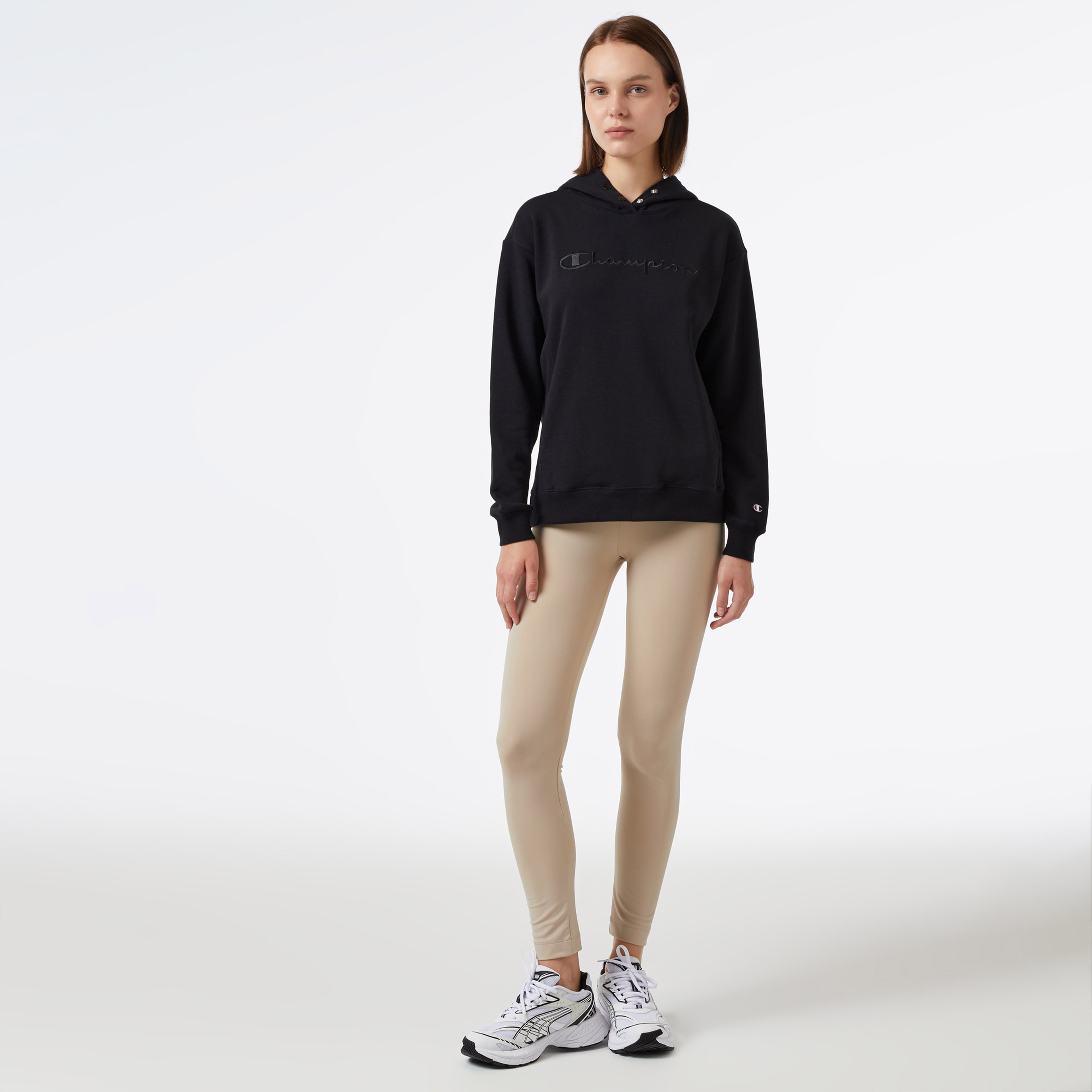 Champion Classic Kadın Siyah Hoodie