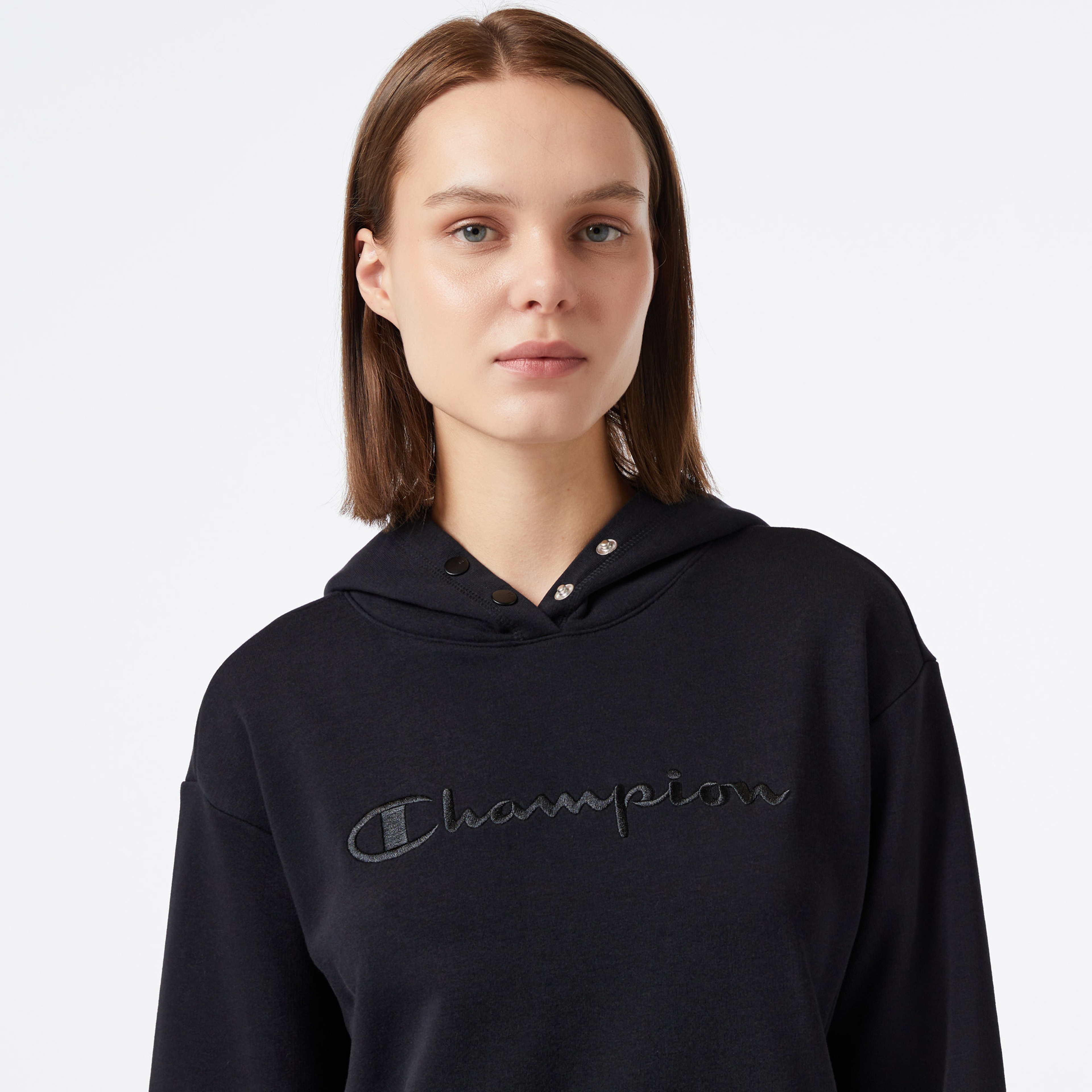 Champion Classic Kadın Siyah Hoodie