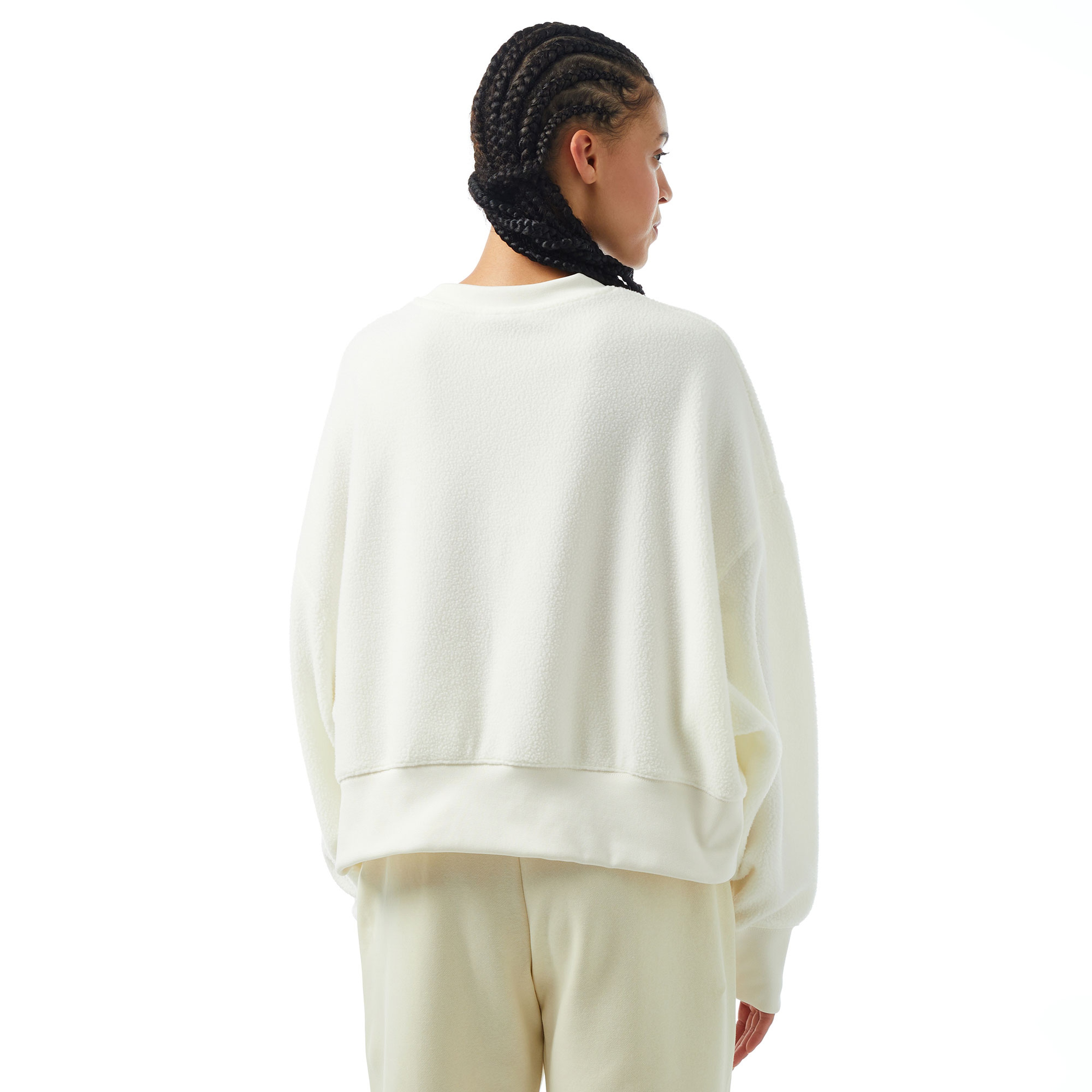 Nike Sportswear Plush Mod Cropped Crew-Neck Kadın Beyaz Sweatshirt