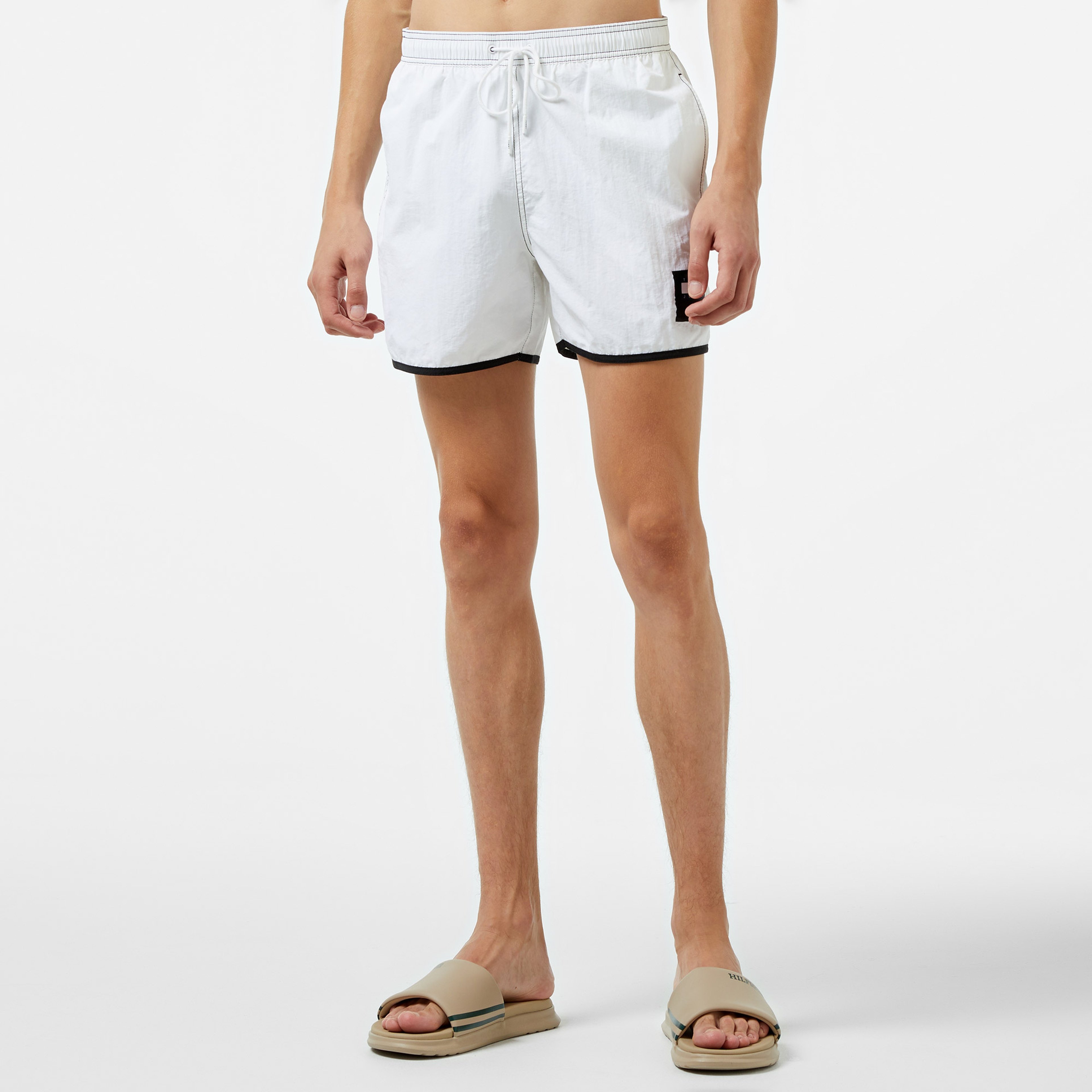 Tommy Jeans Sf Medium Drawstring Erkek Beyaz Deniz Şortu