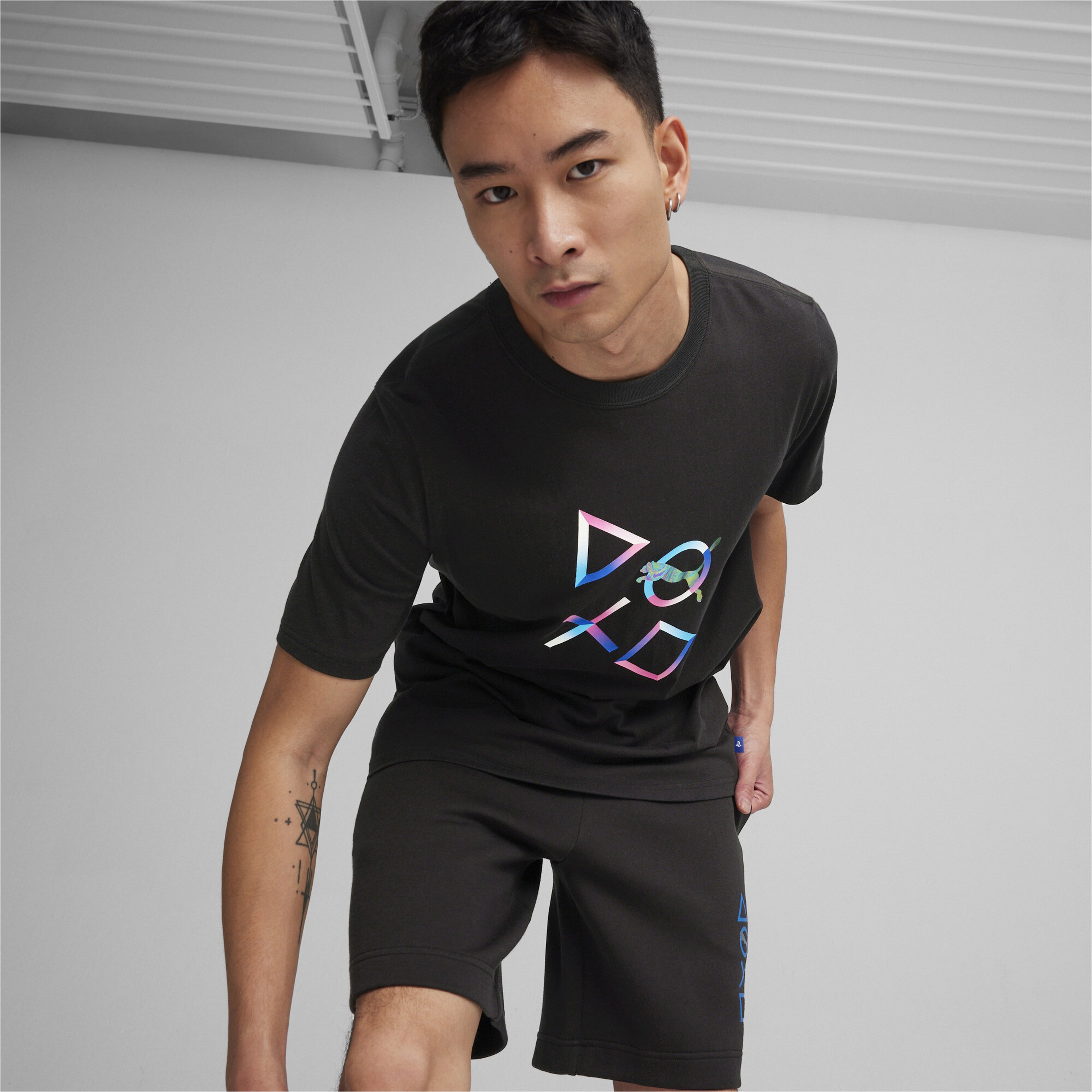 Puma X Playstation Erkek Siyah T-Shirt
