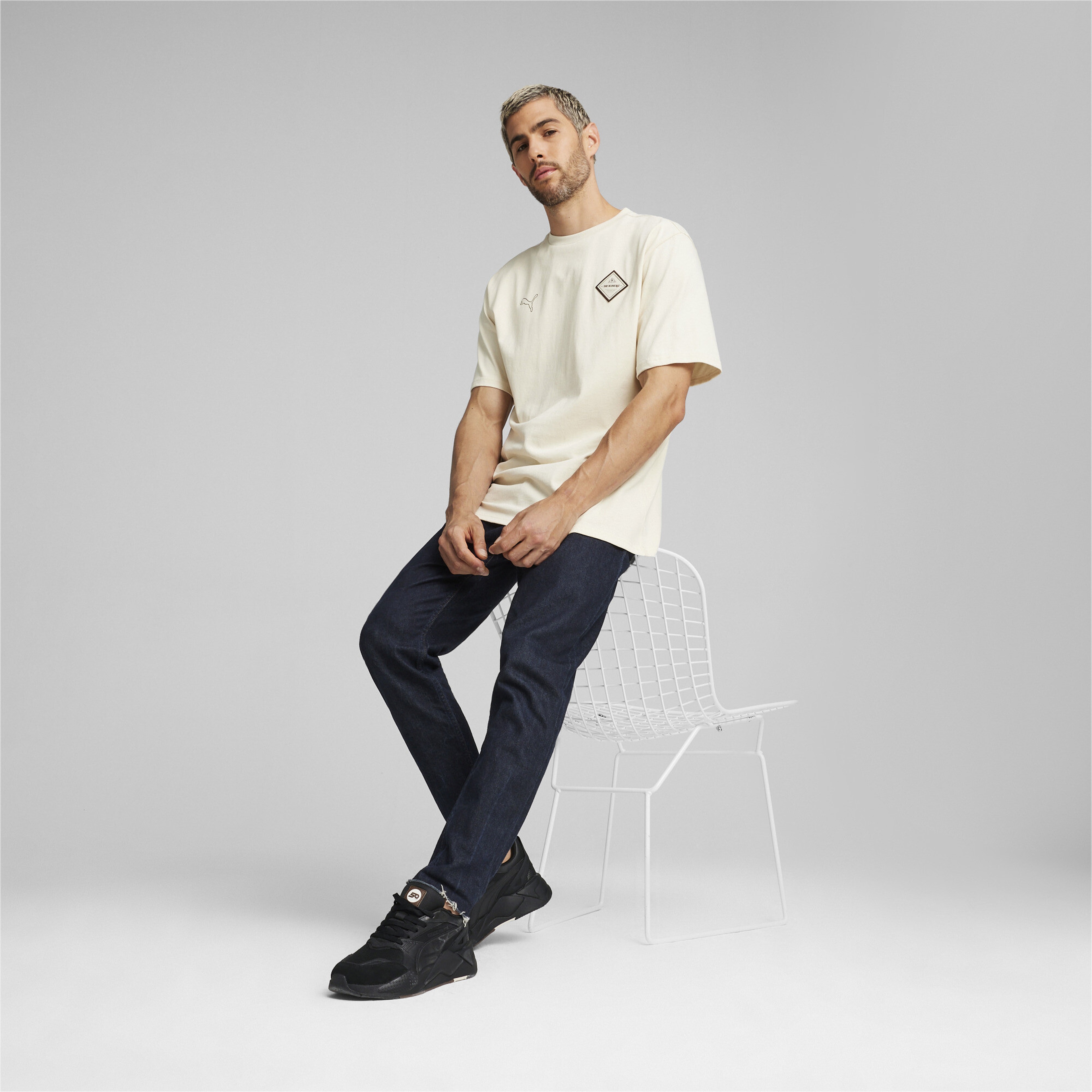Puma Pl Summer Crew Erkek Krem T-Shirt