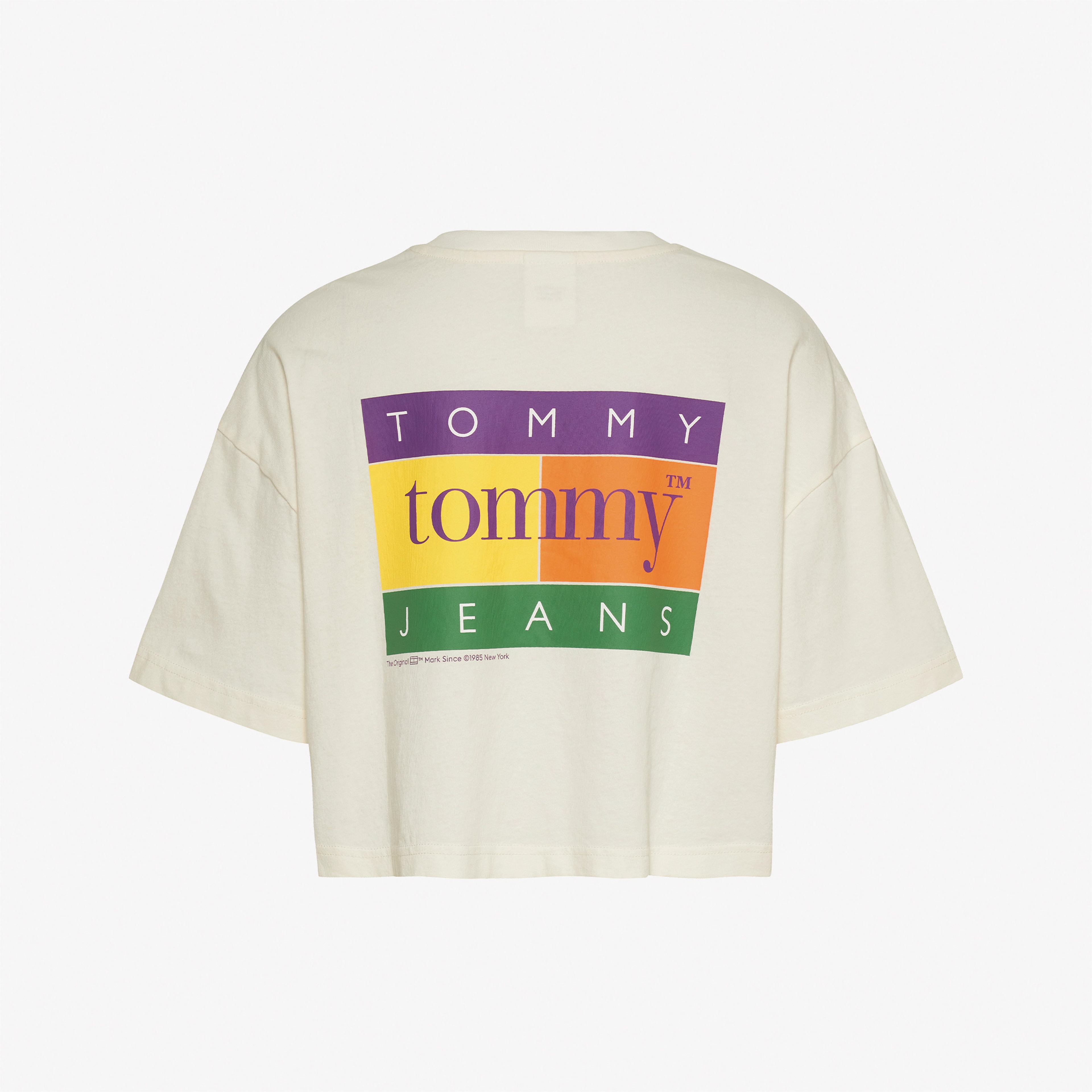Tommy Jeans Ovs Crp Summer Flag Kadın Beyaz T-Shirt