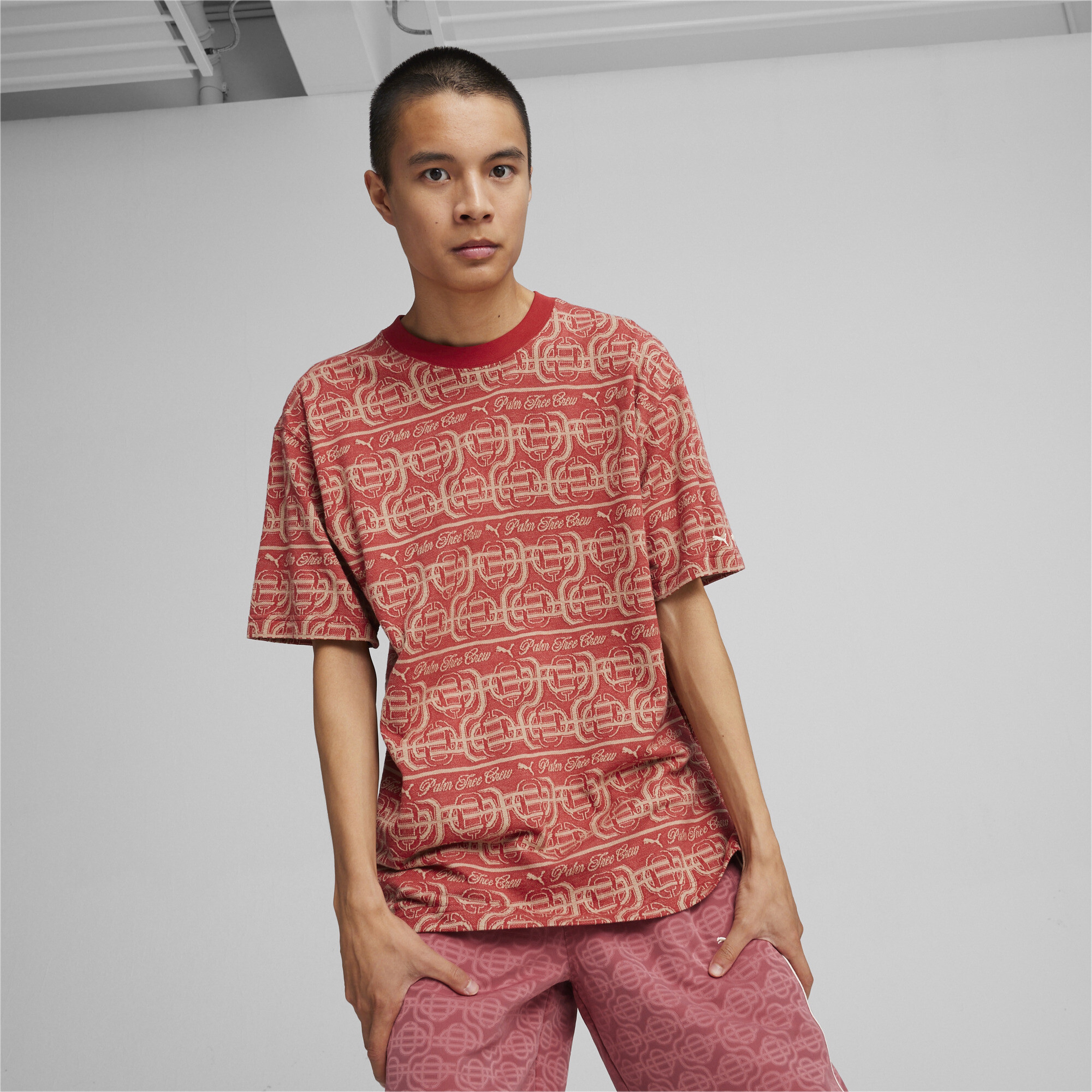 Puma X Ptc Striped Erkek Kırmızı T-Shirt