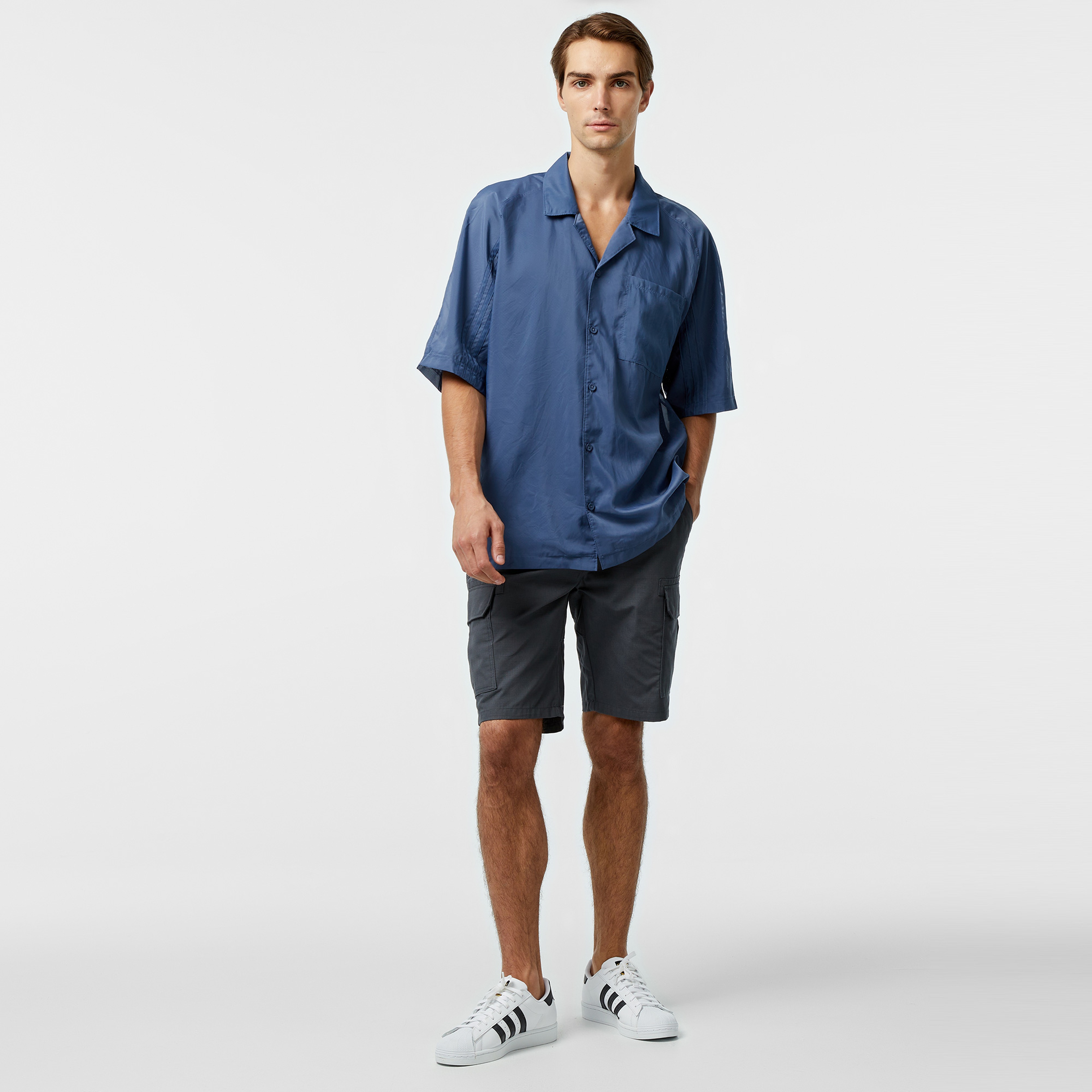 adidas Originals Fash Ss Shirt Erkek Mavi T-Shirt