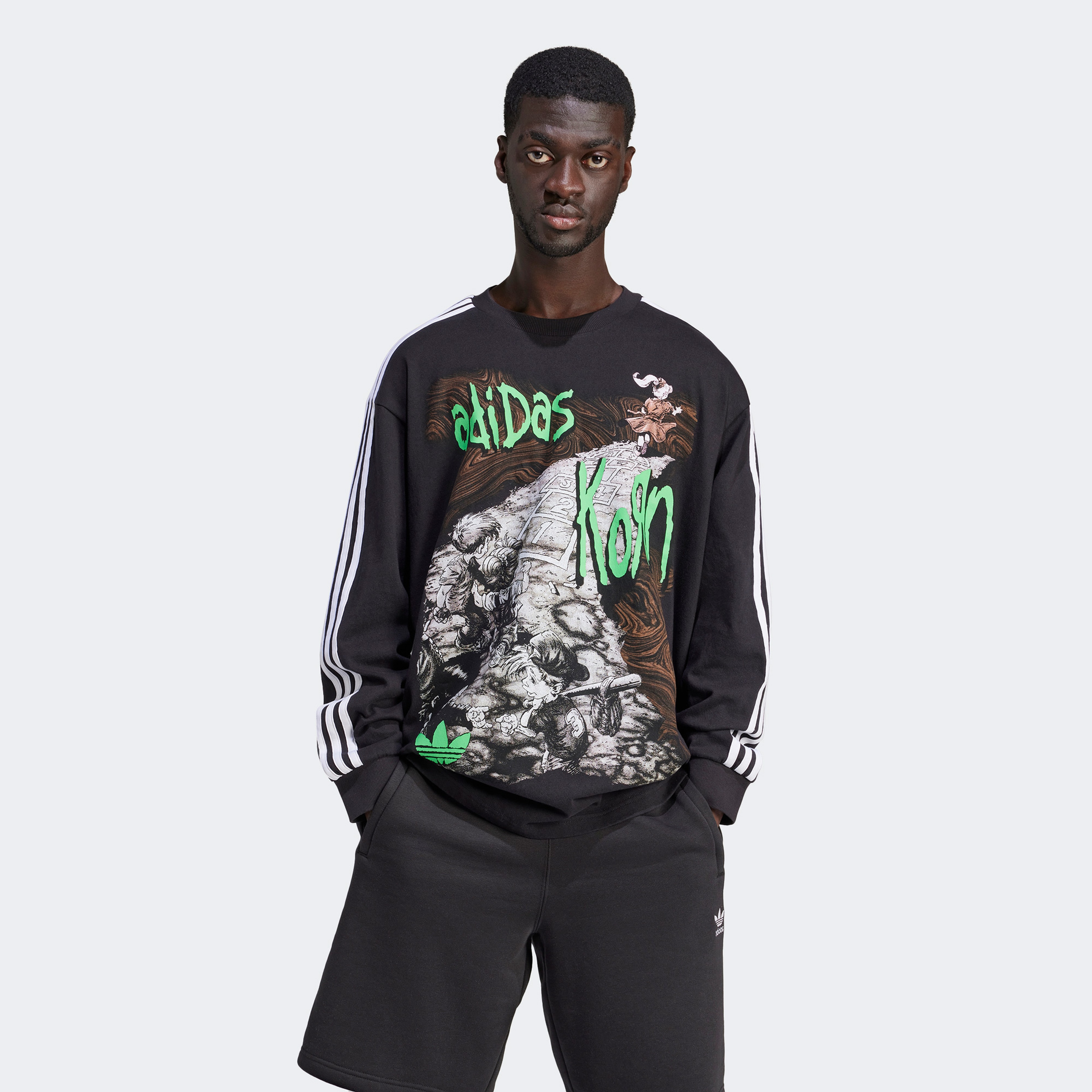 adidas Originals Korn Longlseeve Erkek Siyah T-ShirtLIW7523| Occasion