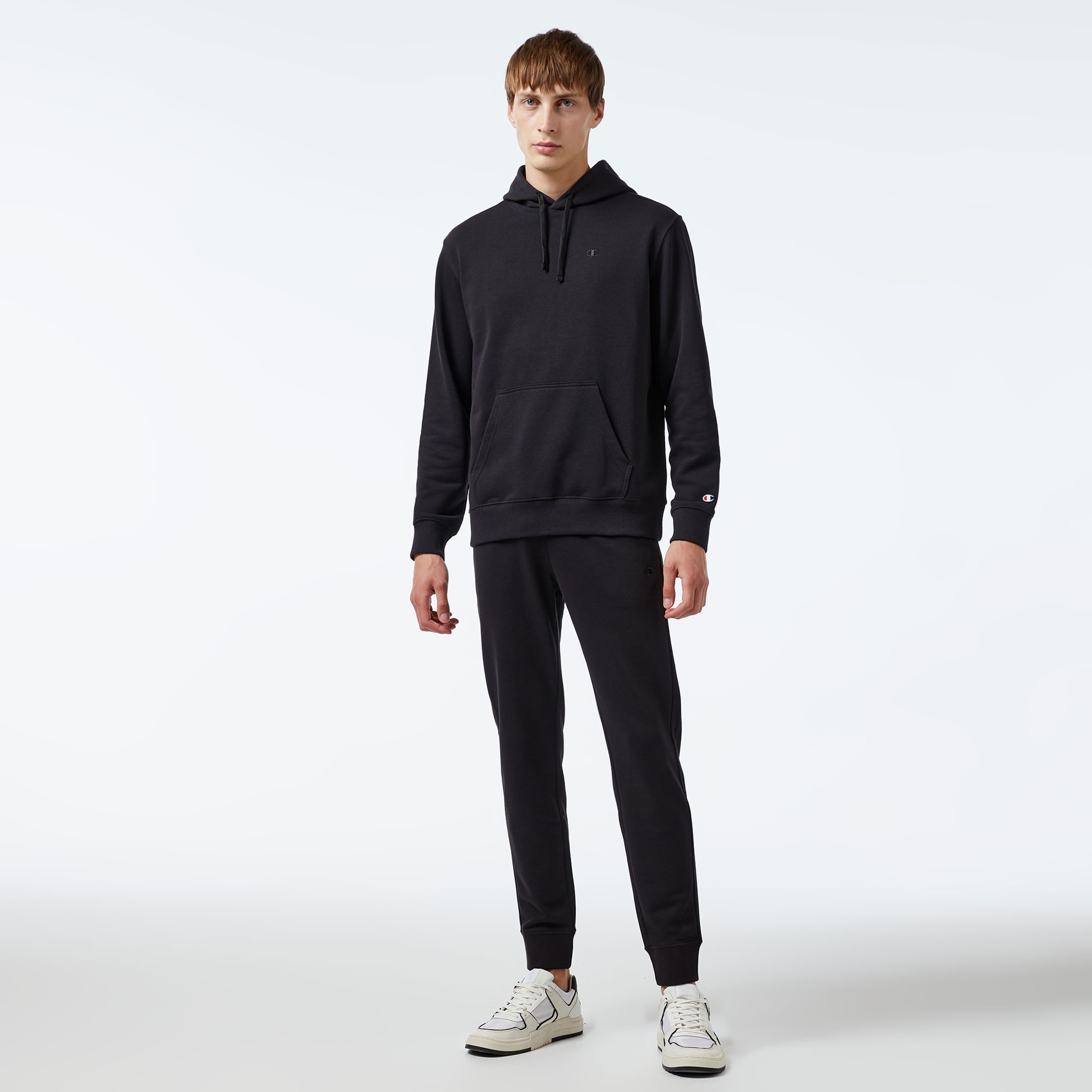 Champion Rib Cuff Erkek Siyah Eşofman Altı