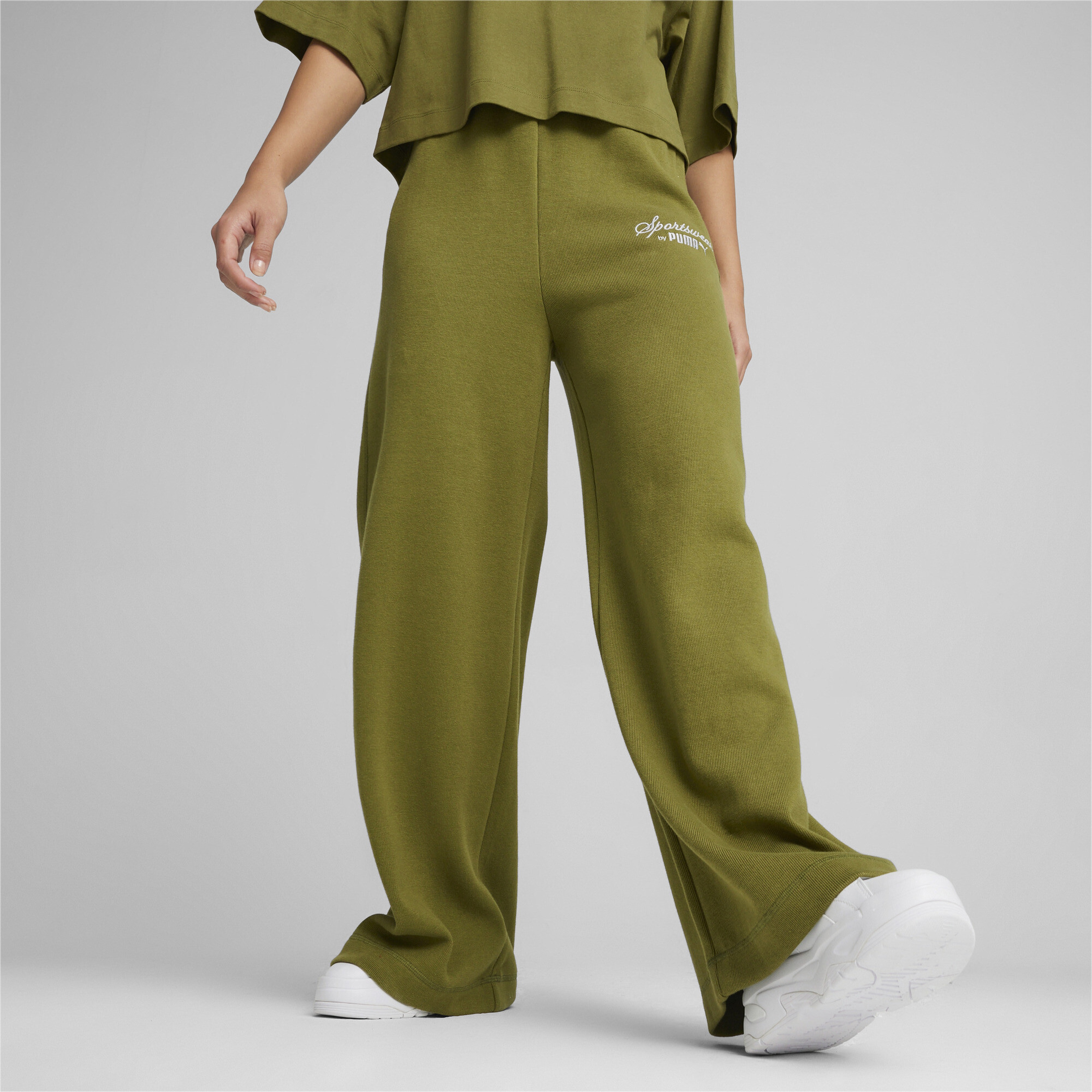 Puma Classics+ Relaxed Kadın Yeşil Eşofman Altı